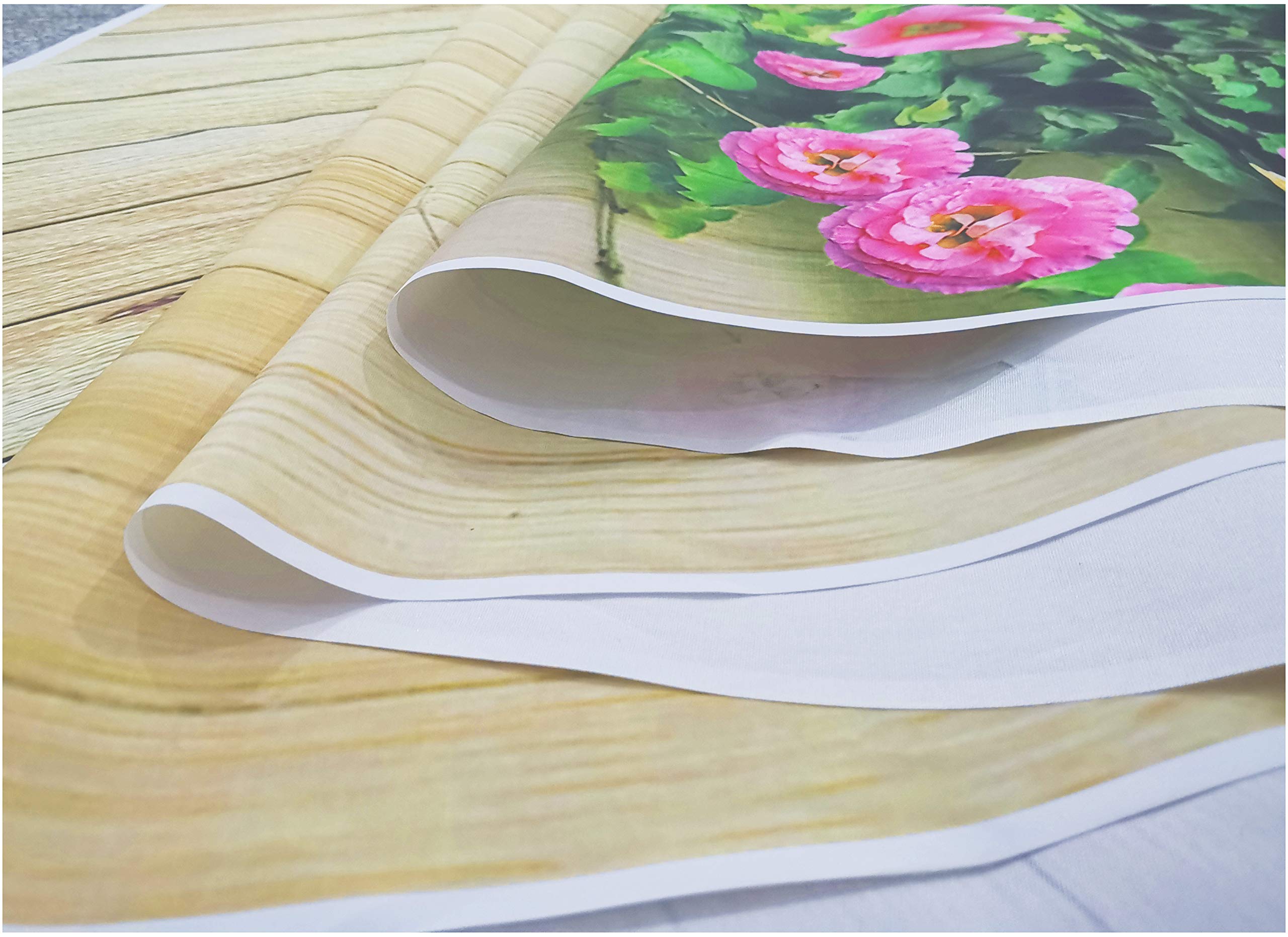 Wolada 10X10Ft Flower Wall Backdrop Spring Backdrop Spring Floral Photo Backdrop Brown Wood Plank Flower Wall Photography Backdrop Girl Birthday Party Wedding Shower Photography Background 8909