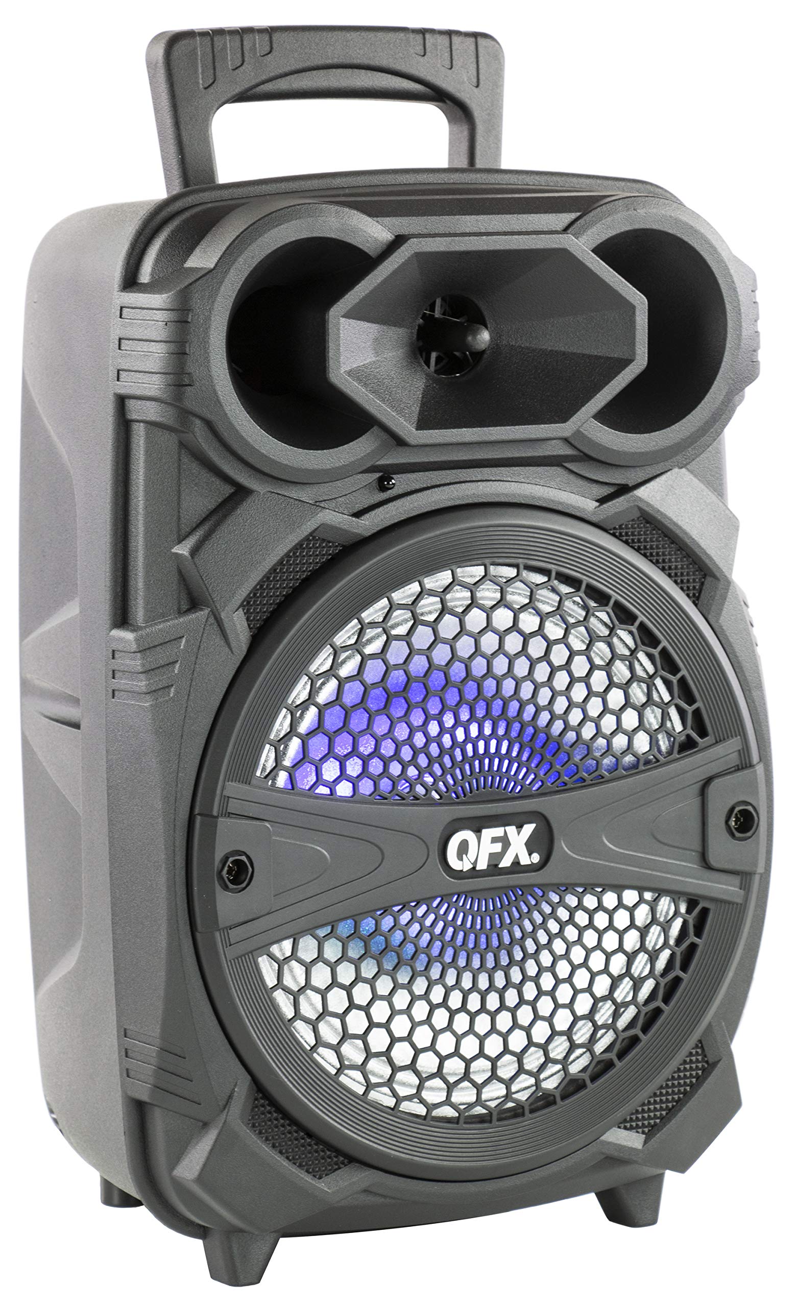 Qfx Pbx 81 8' Portable Bluetooth Party Sound System With Microphone