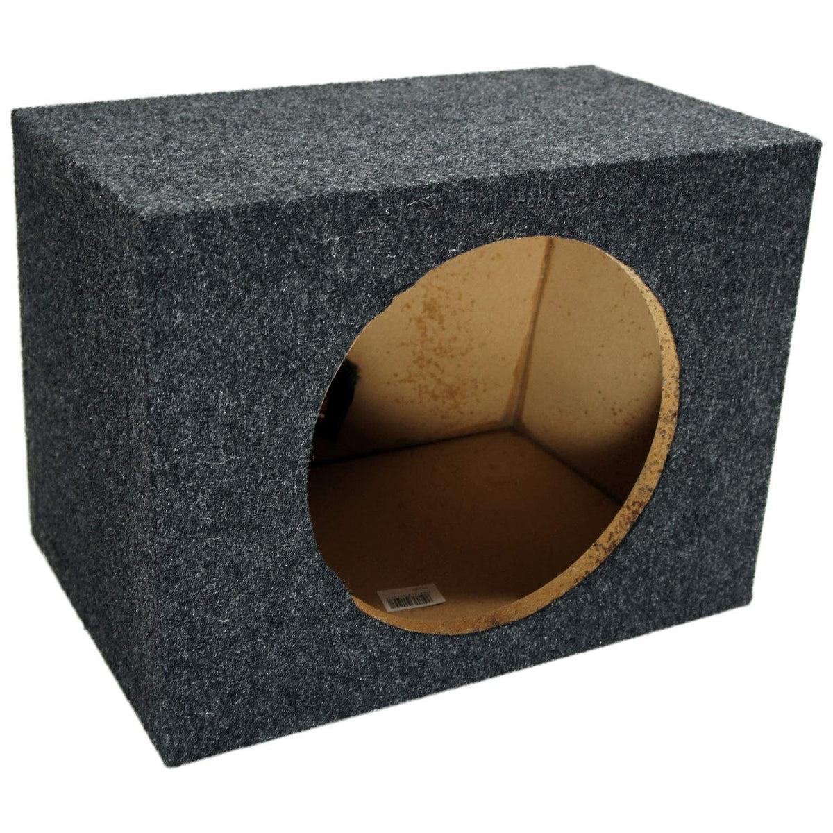 American Sound Connection Car Audio Single 10'' Sealed Subwoofer Rear Angle Sub Box Enclosure 5/8'' Mdf Wood