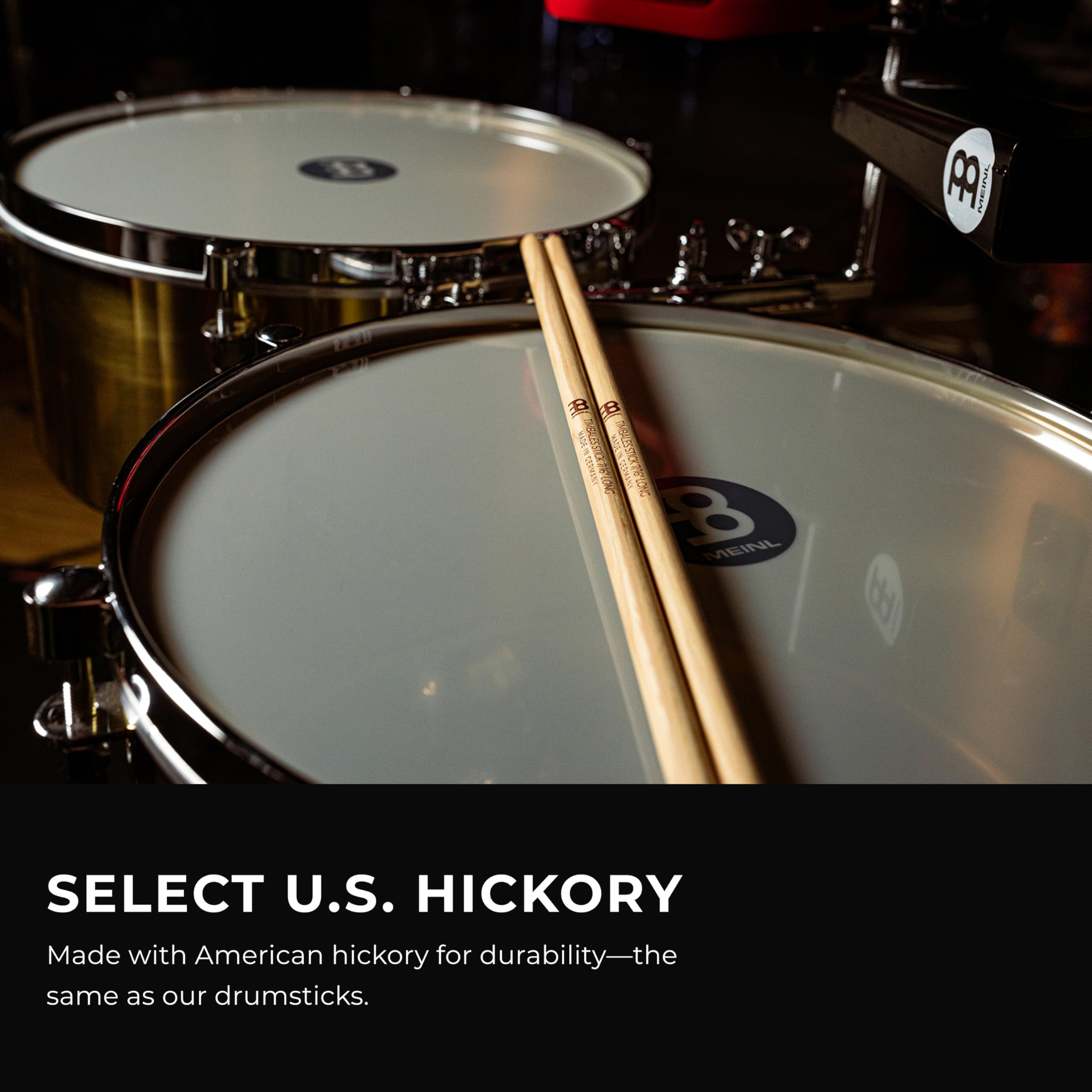 Meinl Stick & Brush Timbale Sticks Long, Pack Of 3 Pairs, 7/16 - American Hickory Percussion Drumsticks - Made In Germany (Sb128