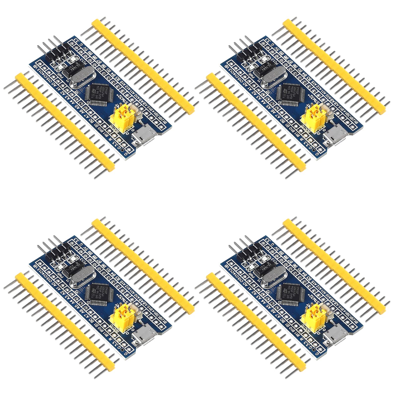 Diann 4Pcs Stm32F103C6T6 Minimum System Development Board With Imported Chip Stm32 Arm Core Learning Board Module