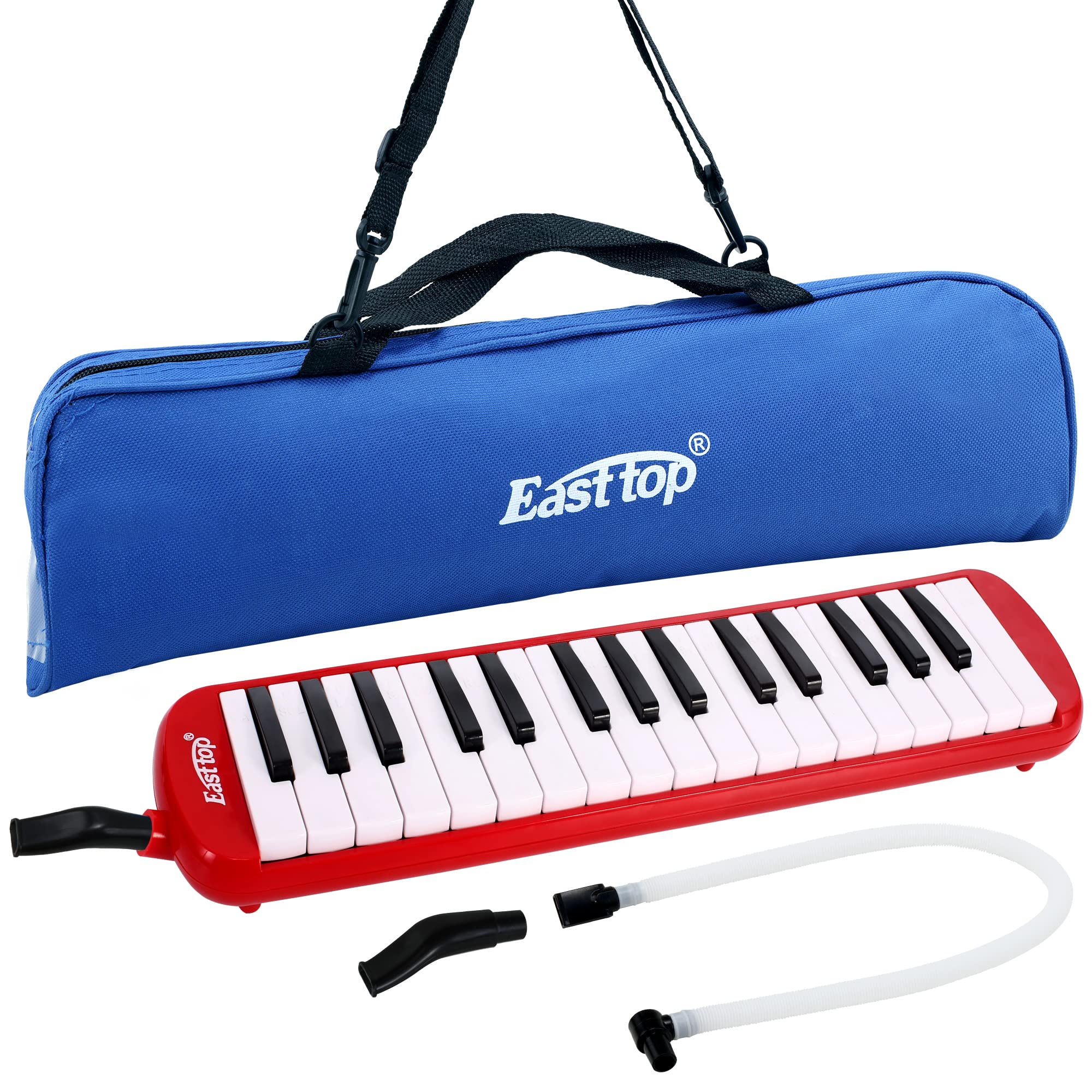East top 32-Key Melodica, Professional Mouth Melodica Keyboard Organ Melodica Instrument for Adults, Students and Kids, As a gif