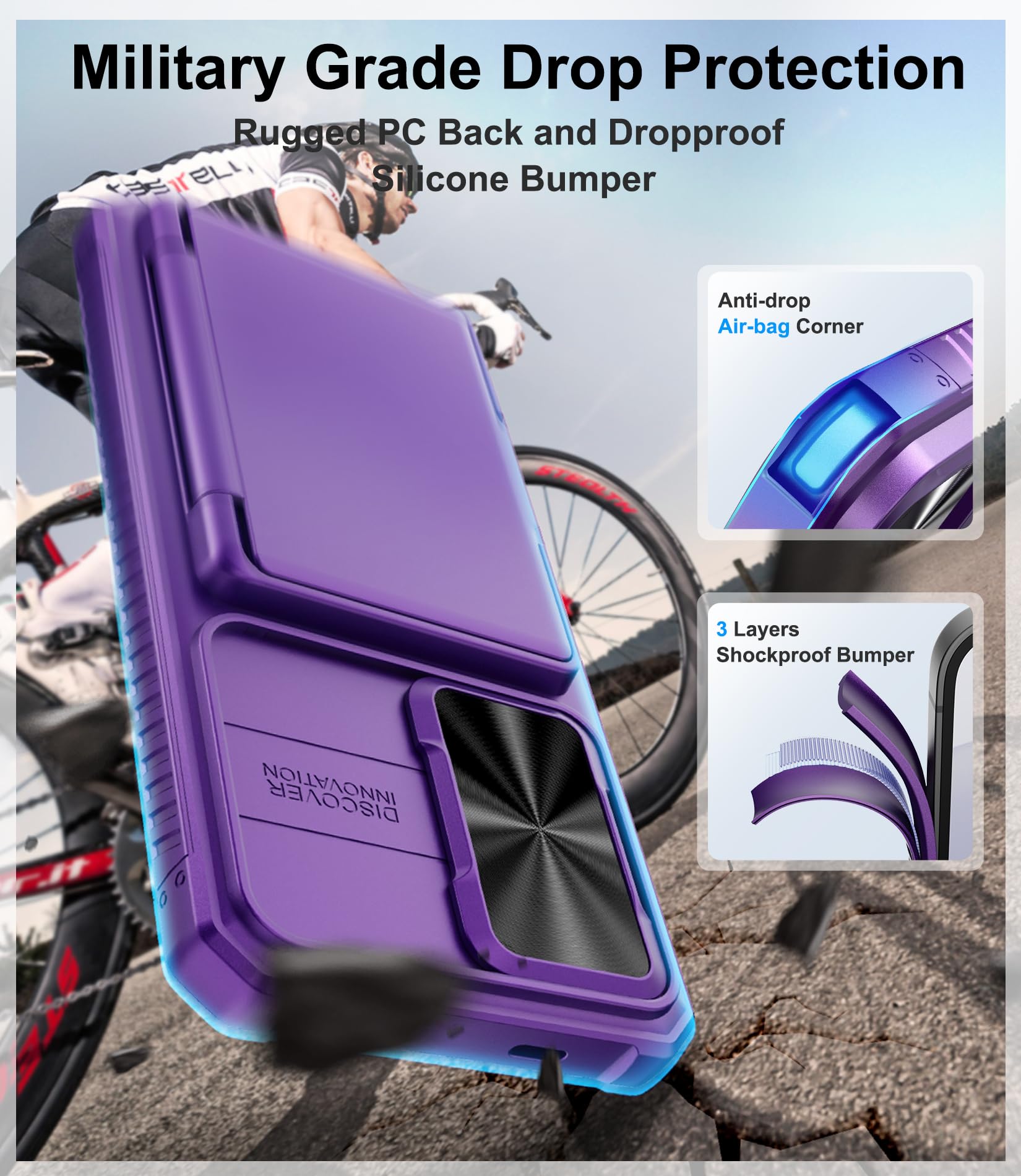 Bxyjy Wallet Case For Samsung Galaxy S24 Plus, Built In Card Holder (4 5 Cards) & Slide Camera Cover, Military Grade Drop, Women