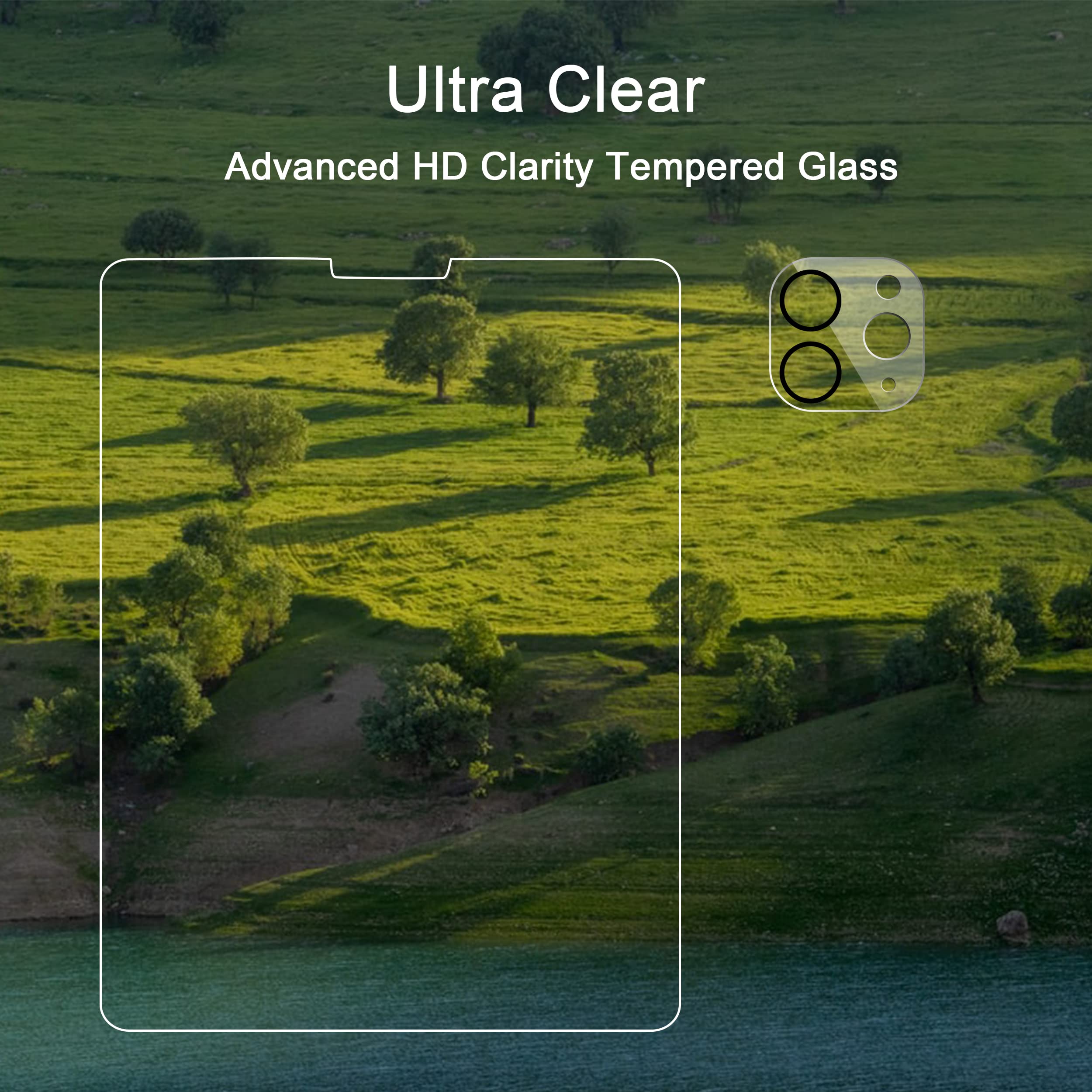 Ailun 2 Pack Screen Protector For Ipad Pro 12.9 2022 6Th & 2021 5Th 2020 4Th Generation + Camera Lens Protector,Tempered Glass A