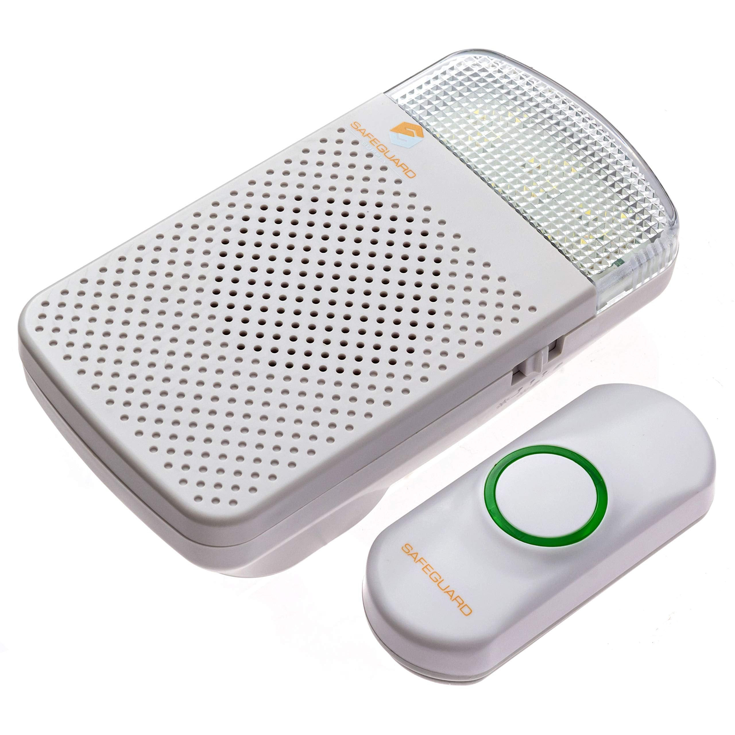 Safeguard Supply Wireless Doorbell Kit  1000' Range Plug In Doorbell Ideal As Hearing Impaired Doorbell & Deaf Doorbell   Availa