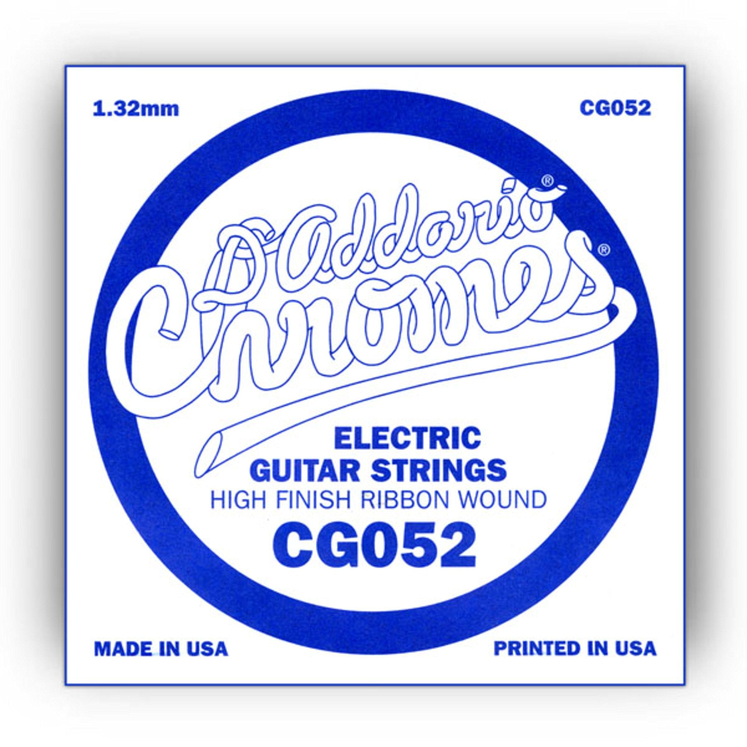 D'Addario Cg052 Flat Wound Electric Guitar Single String, .052