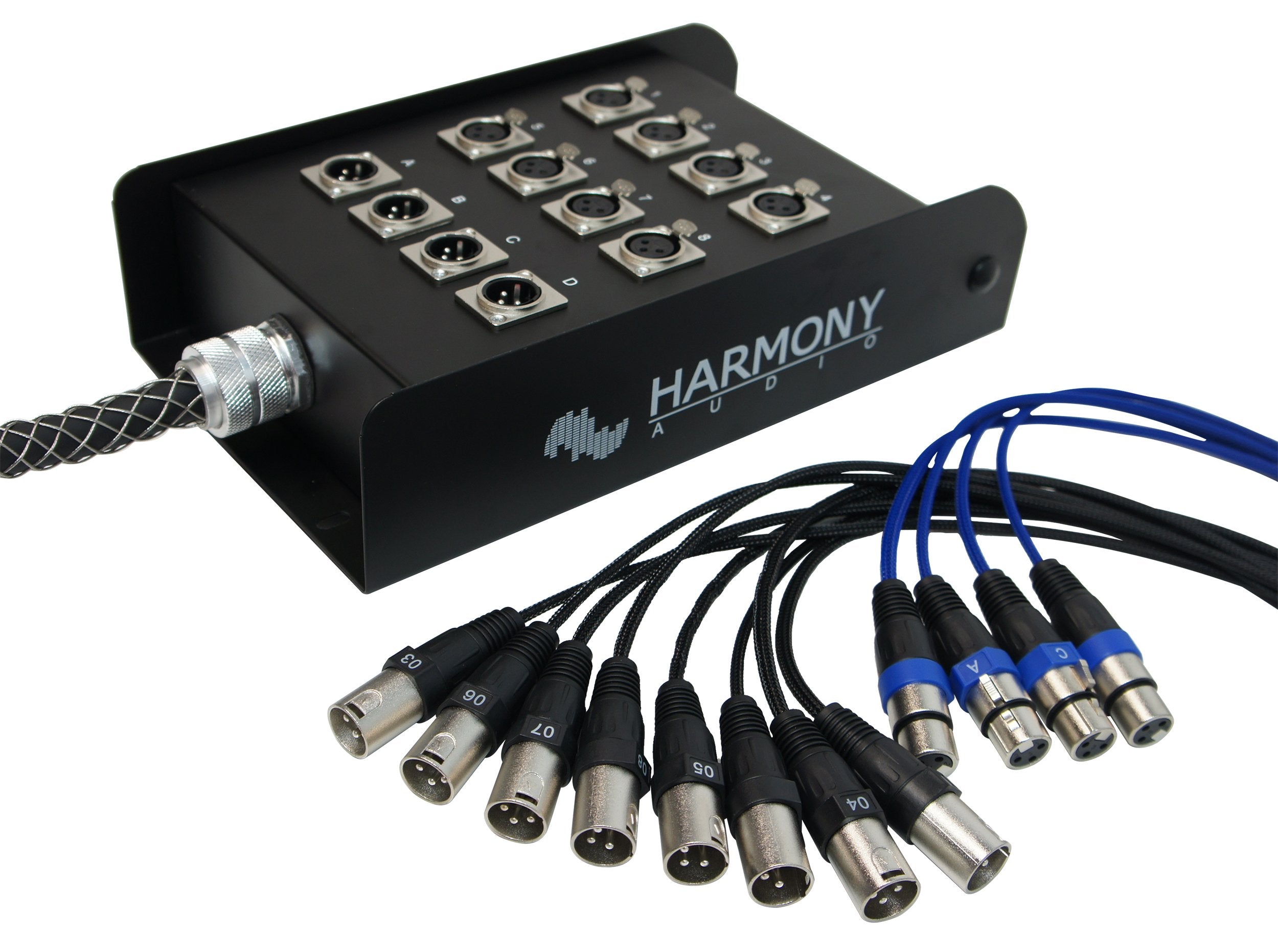 Harmony Audio Ha Sb12100 Pro Stage Xlr Snake Cable Box 12 Channel   100 Feet (8 Send, 4 Returns)