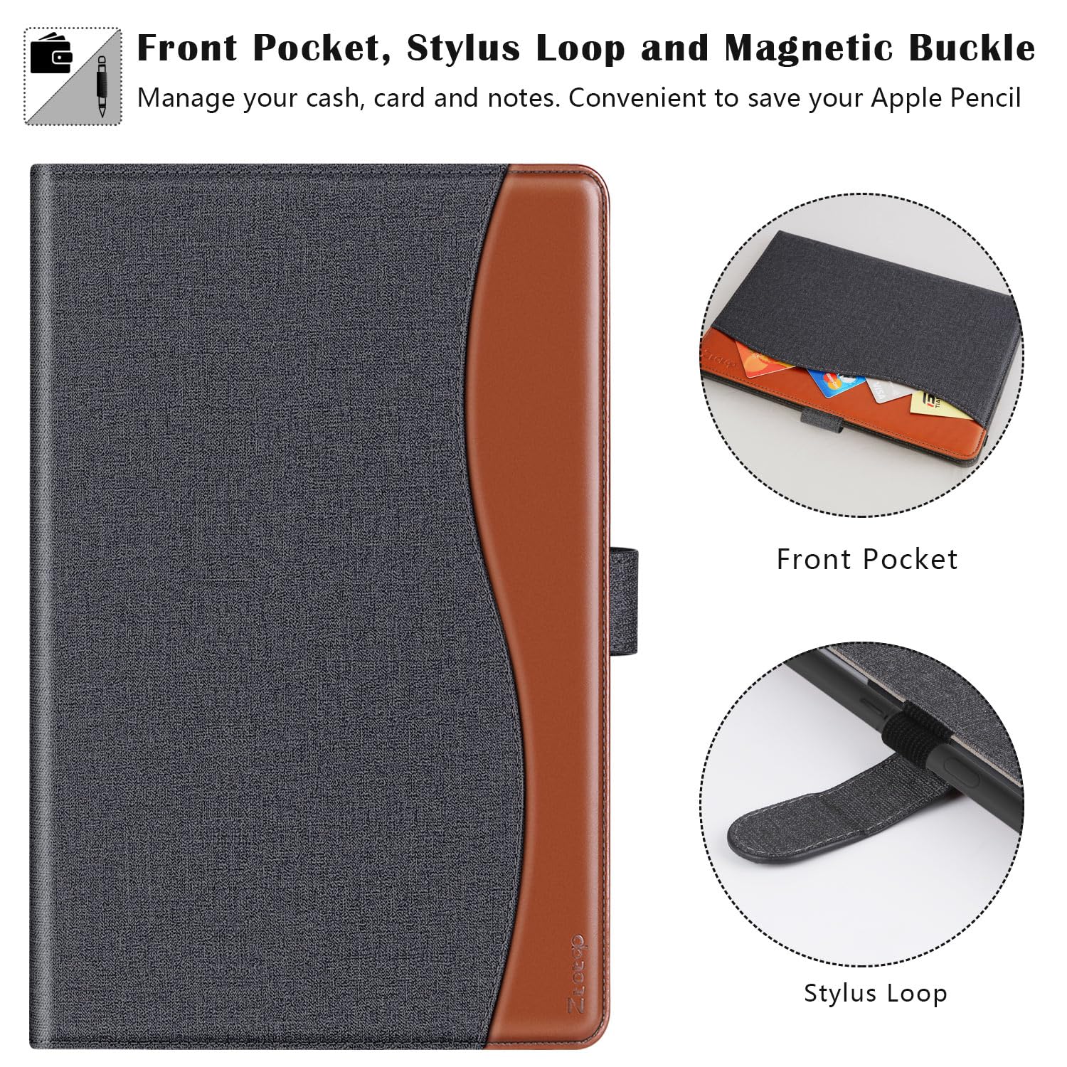 Ztotopcases For Samsung Galaxy Tab A9 Case 8.7 Inch 2023(Sm X110/X115/X117),Premium Pu Leather Business Stand Folio Cover With S