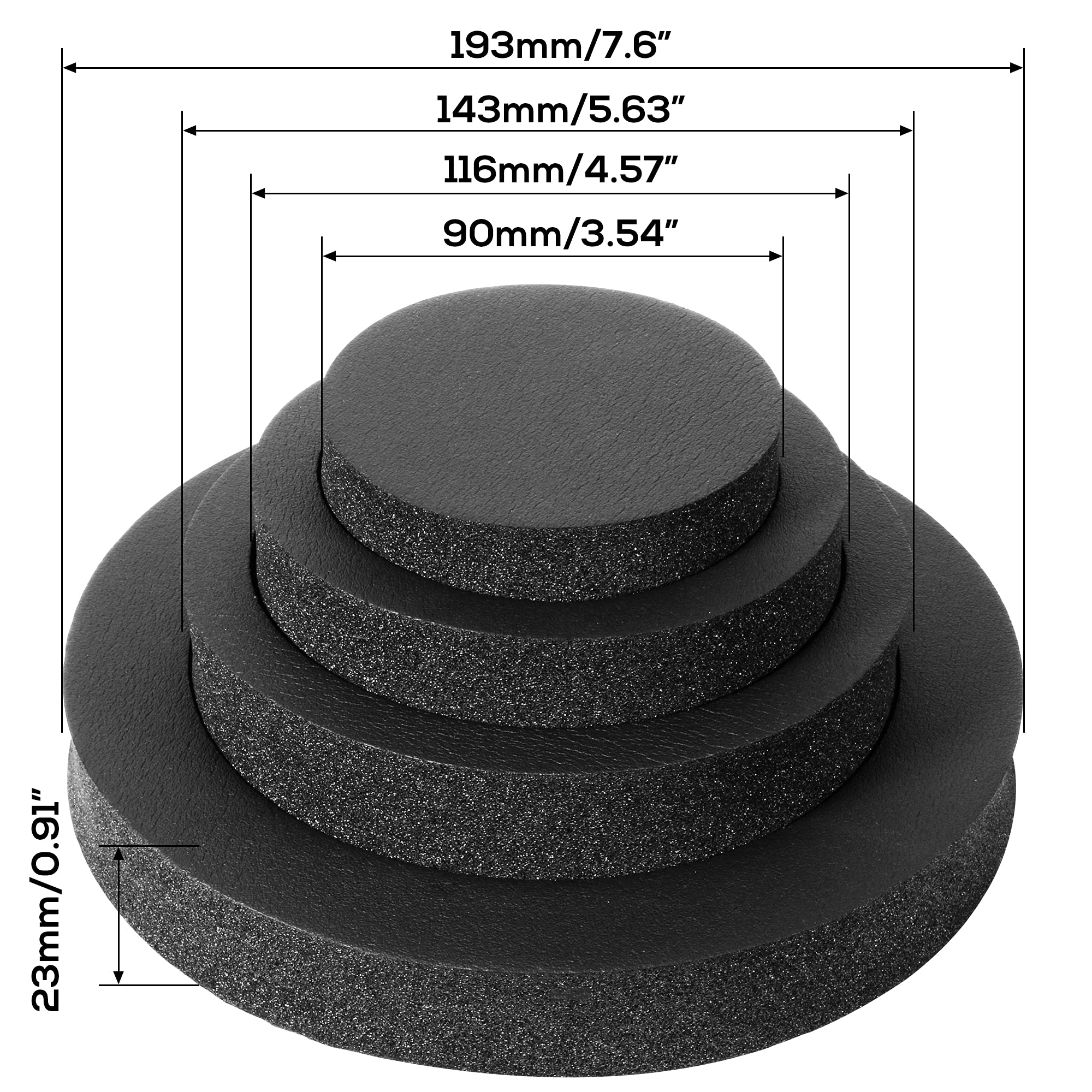 Rdbs 6'' 6.5'' 6.75'' Car Speaker Foam Rings Universal Self Adhesive Speaker Fast Rings Sponge Bass Blocker Kit Waterproof High