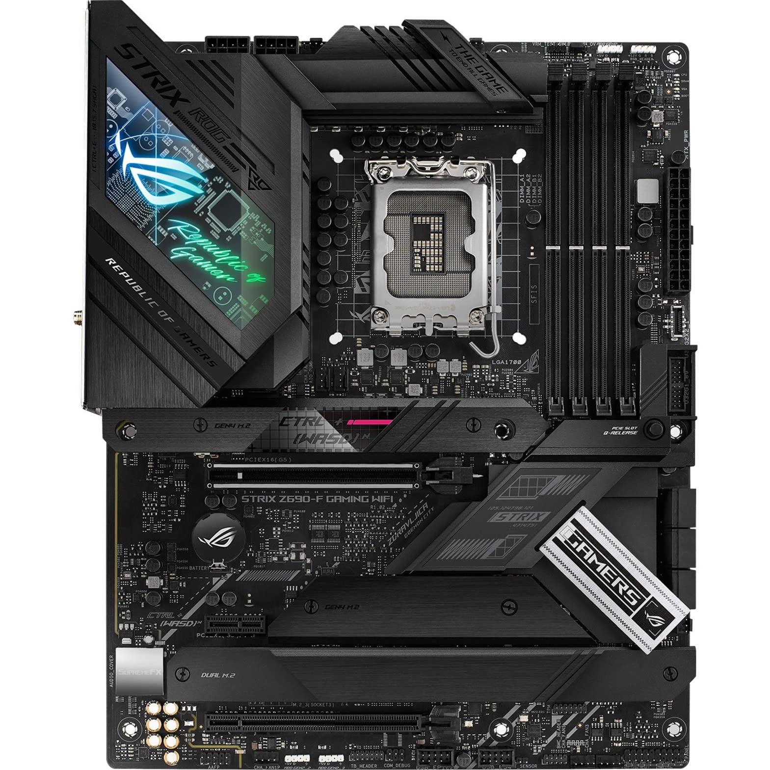 Asus Rog Strix Z690 F Gaming Wifi 6E Lga1700(Intel 12Th Gen) Atx Gaming Motherboard(Pcie 5.0,Ddr5,16+1 Power Stages,2.5Gb Lan,Bt