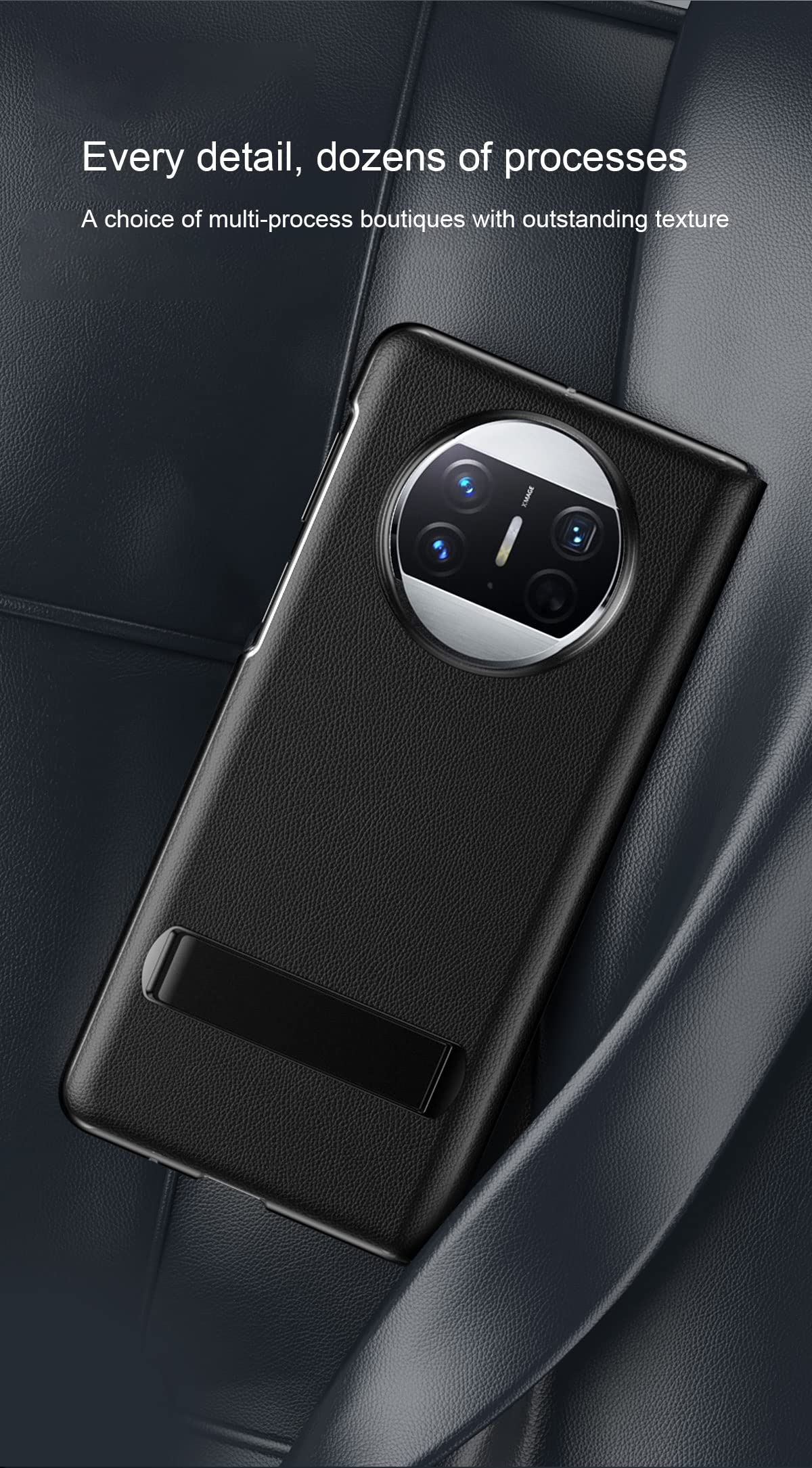 Coque Case For Huawei Mate X3 Mobile Phone Holster With Bracket Function,All Inclusive Protection Smart Window Flip Phone Cover