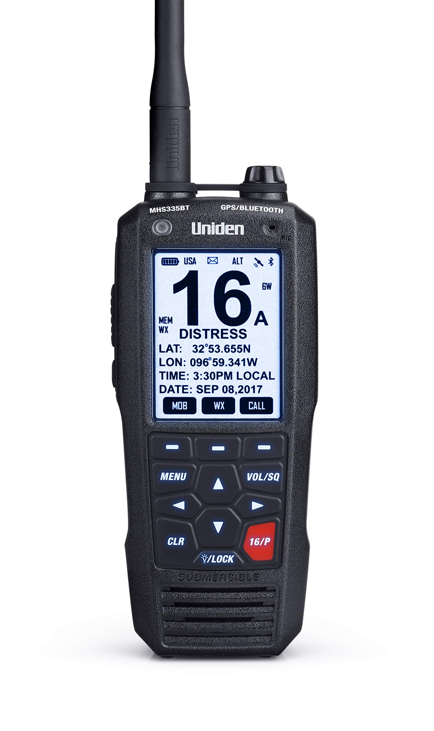 Uniden Mhs335Bt 6W Class D Floating Handheld Vhf Marine Radio With Bluetooth, Text Message Directly To Other Vhf Text Message Ca