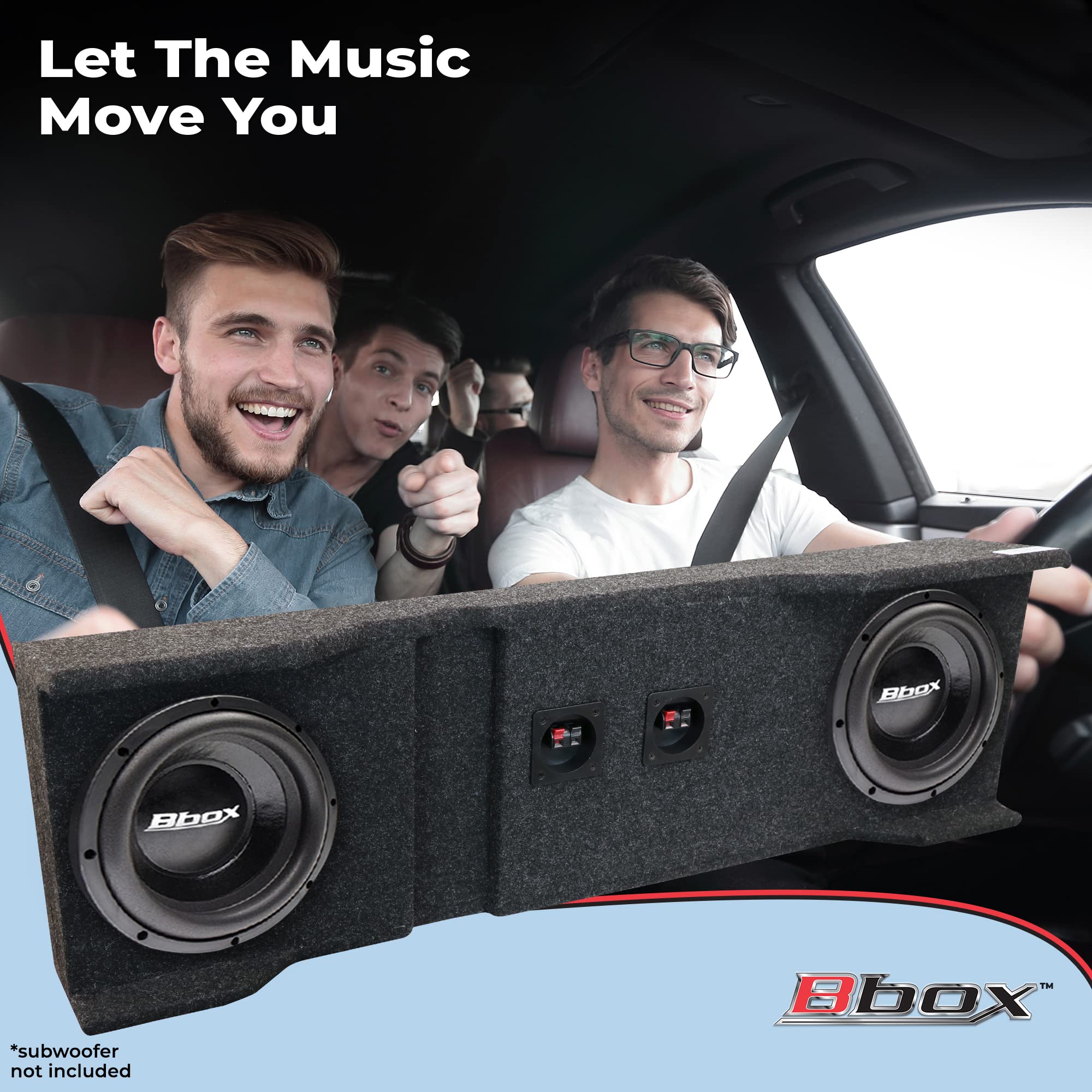 Atrend Bbox Dual 10 Inch Subwoofer Sealed Enclosure   Fits 1999 2006 Heavy Duty Chevrolet/Gmc Crew Cab   Car Subwoofer Boxes & Enclosures   Subwoofer Box Improves Audio Quality, Sound And Bass   Charcoal