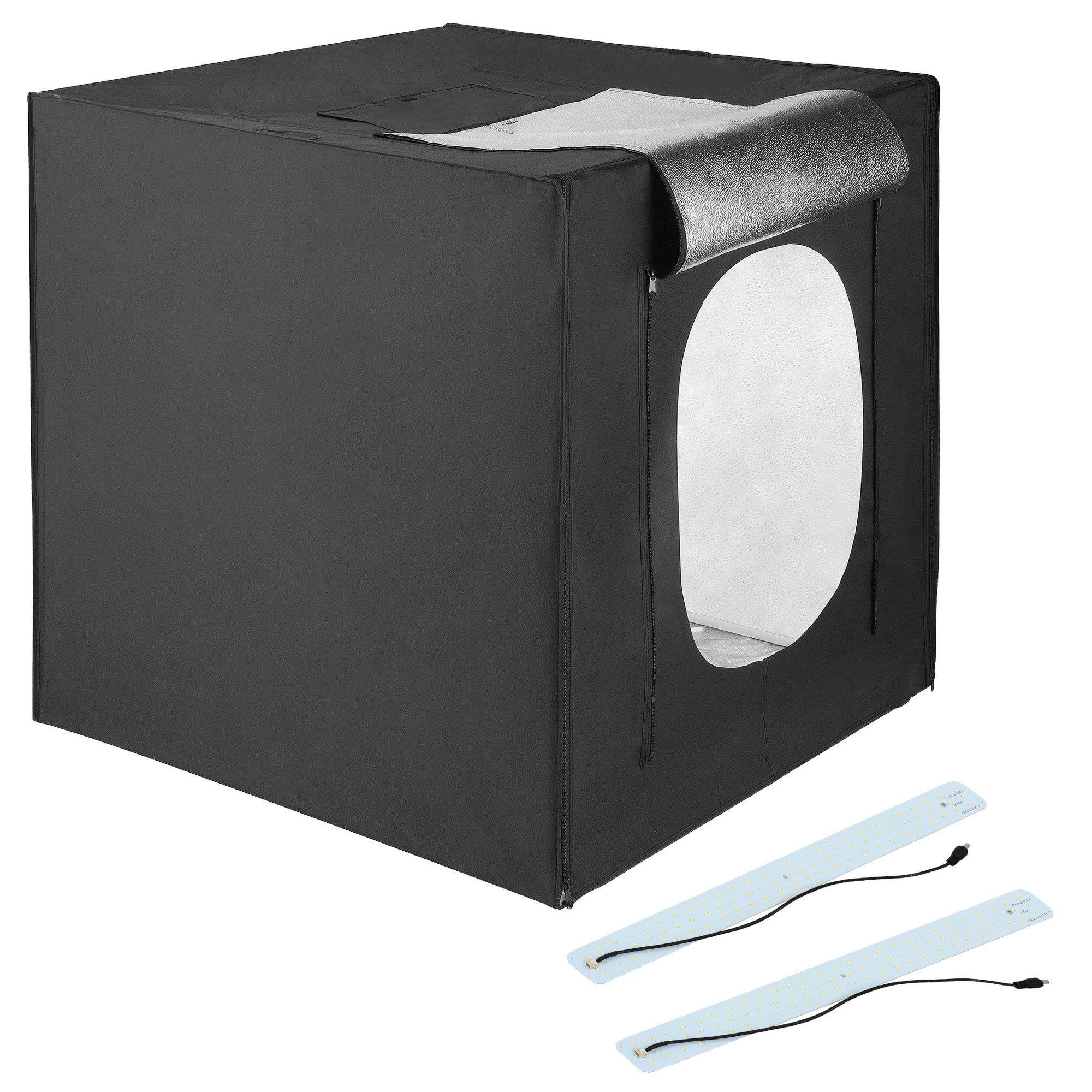 Square Perfect 31 Inch Led Photo Studio In A Box W/4 Color Backdrops Pro Quality