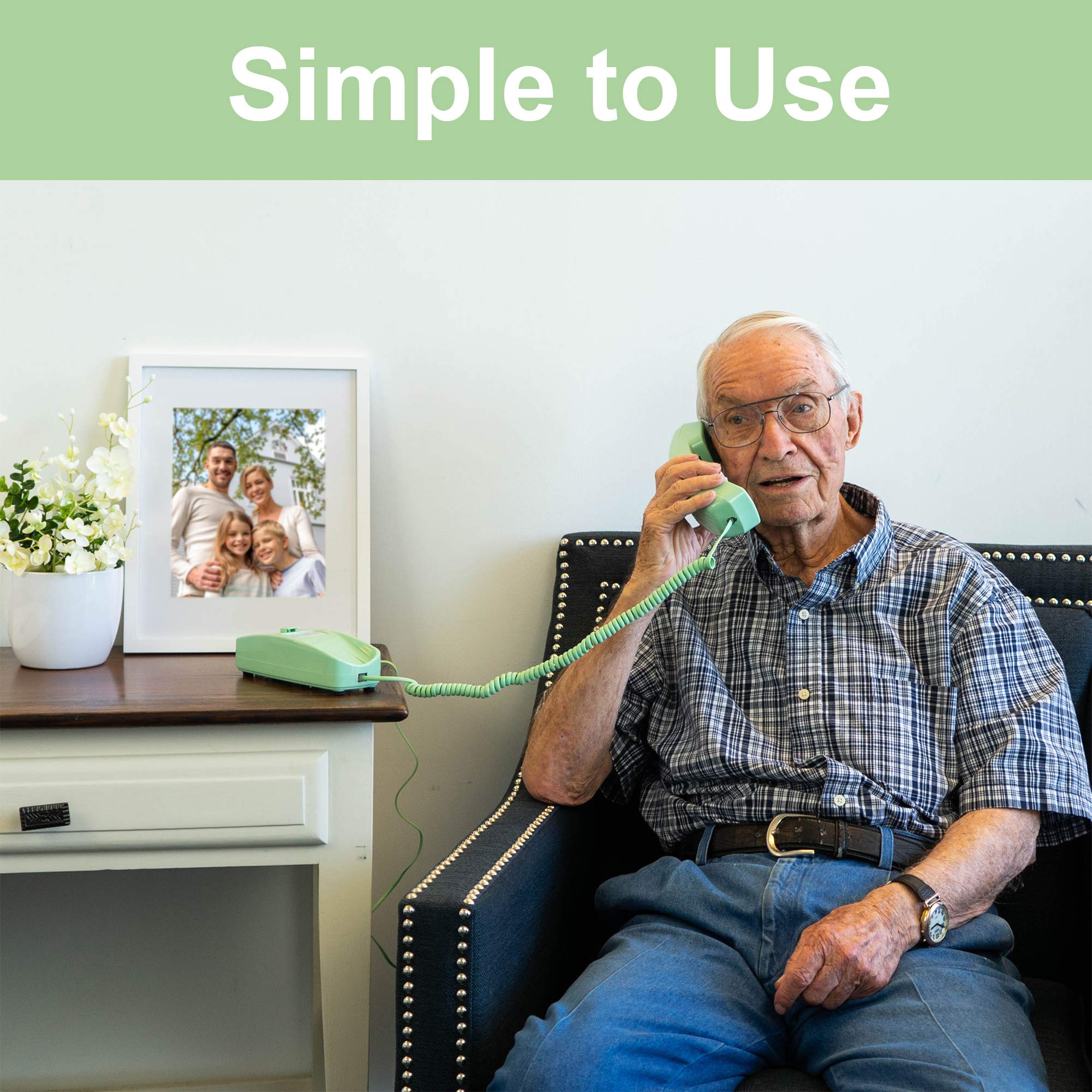 Land Line Telephones For Home - Corded, Easy-To-Use Big Button Telephone For Home Office, Seniors, And House Phone; Analog Desk