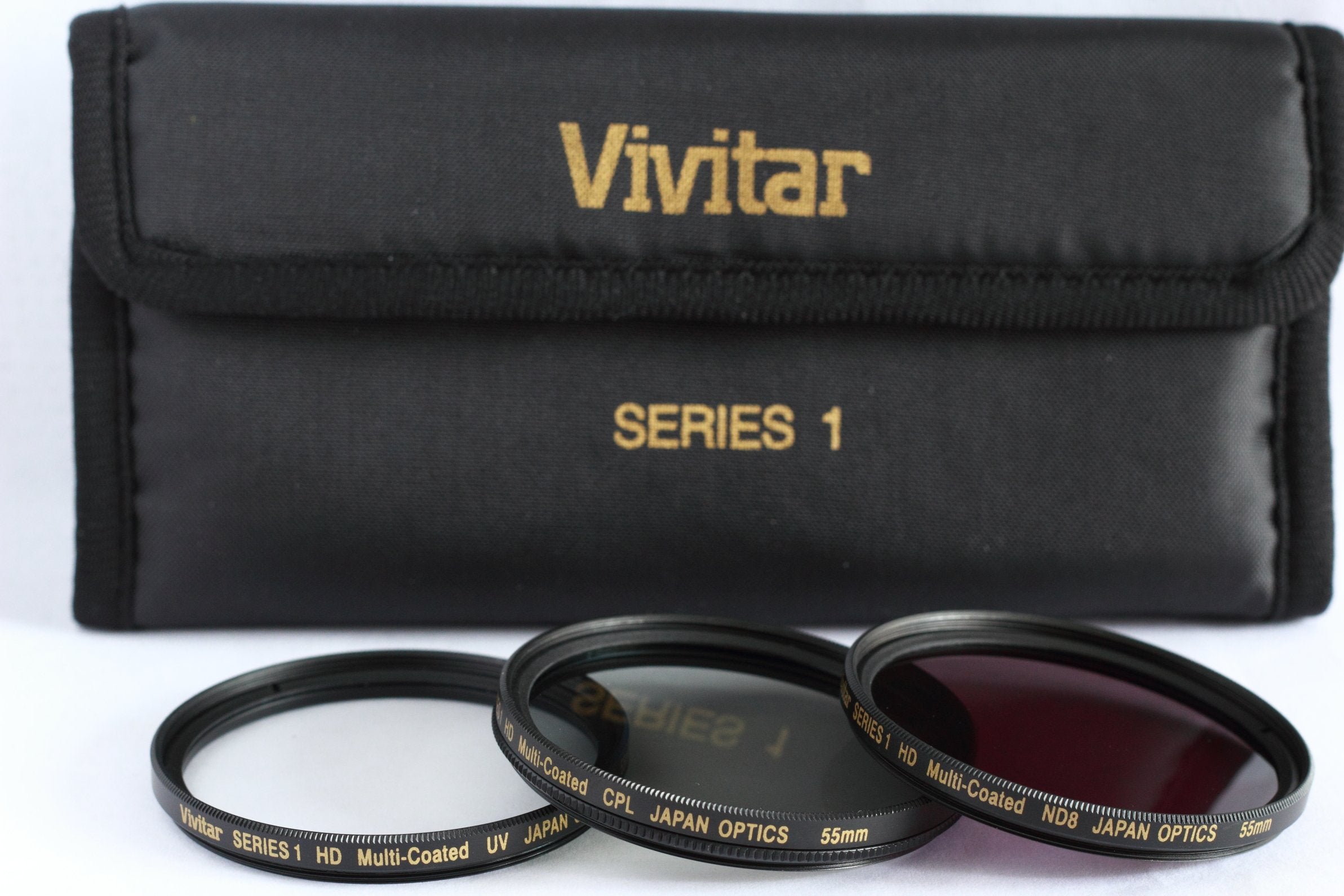 Vivitar 3 Piece Multi Coated HD Filter Set (55mm UV/CPL/ND8)