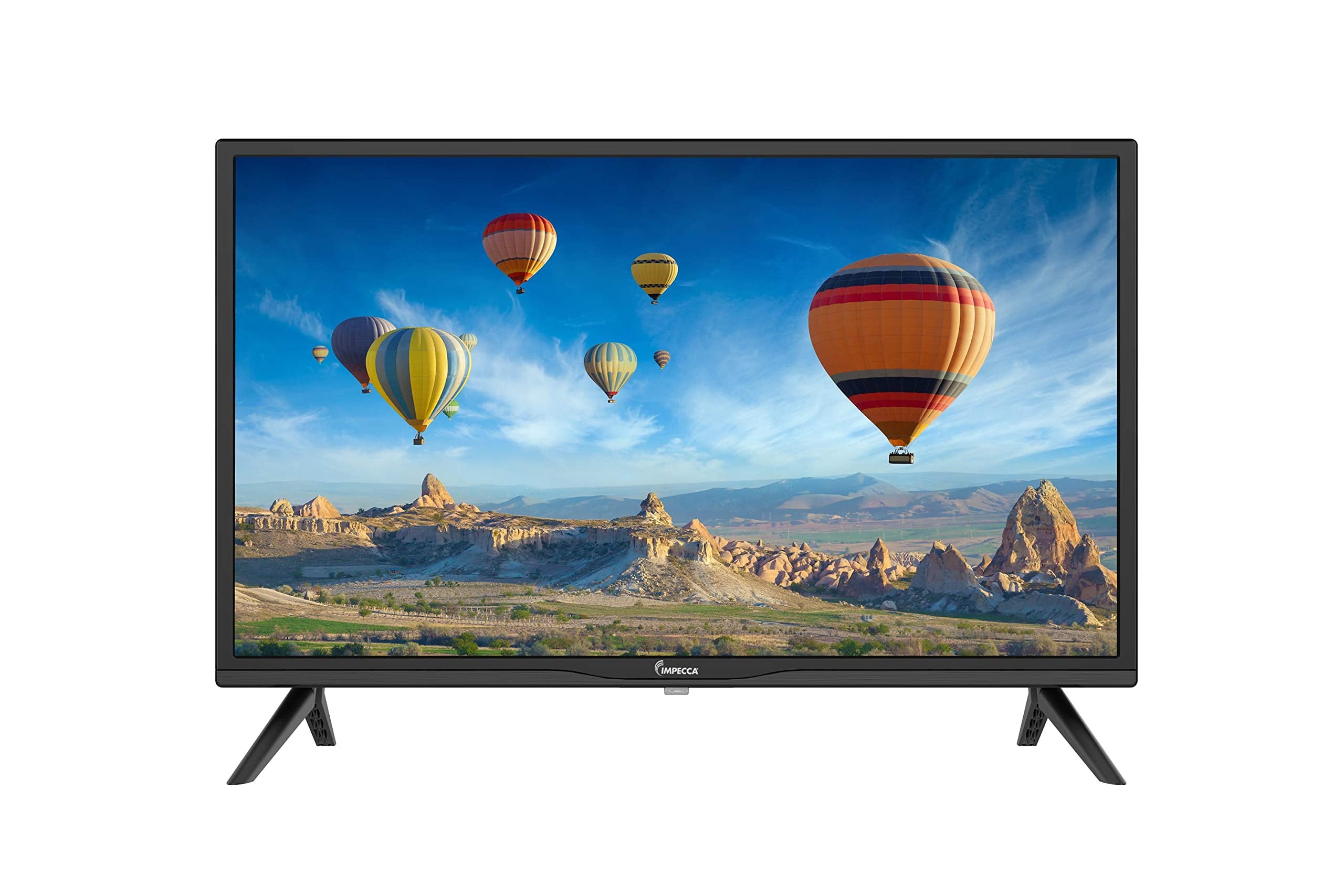 Impecca 24 Inch LED HD TV Monitor TL2400H Energy Star Slim Design 720p, Built-in Speakers with Multiple Imputes HDMI, USB Ports,