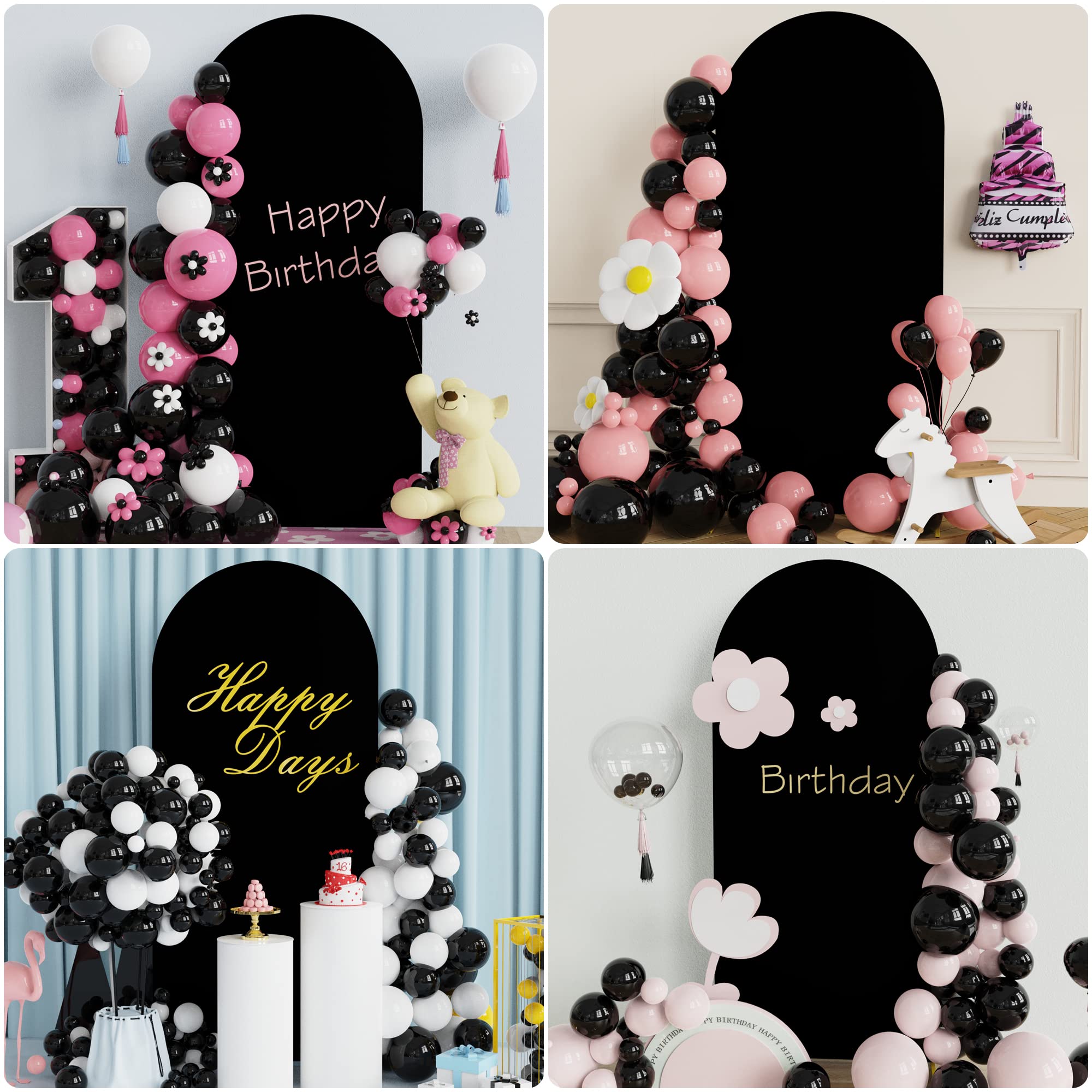 Wokceer 6Ft Wedding Arch Cover Spandex Fitted Wedding Arch Stand Covers Round Top Chiara Arch Backdrop Cover For Birthday Party