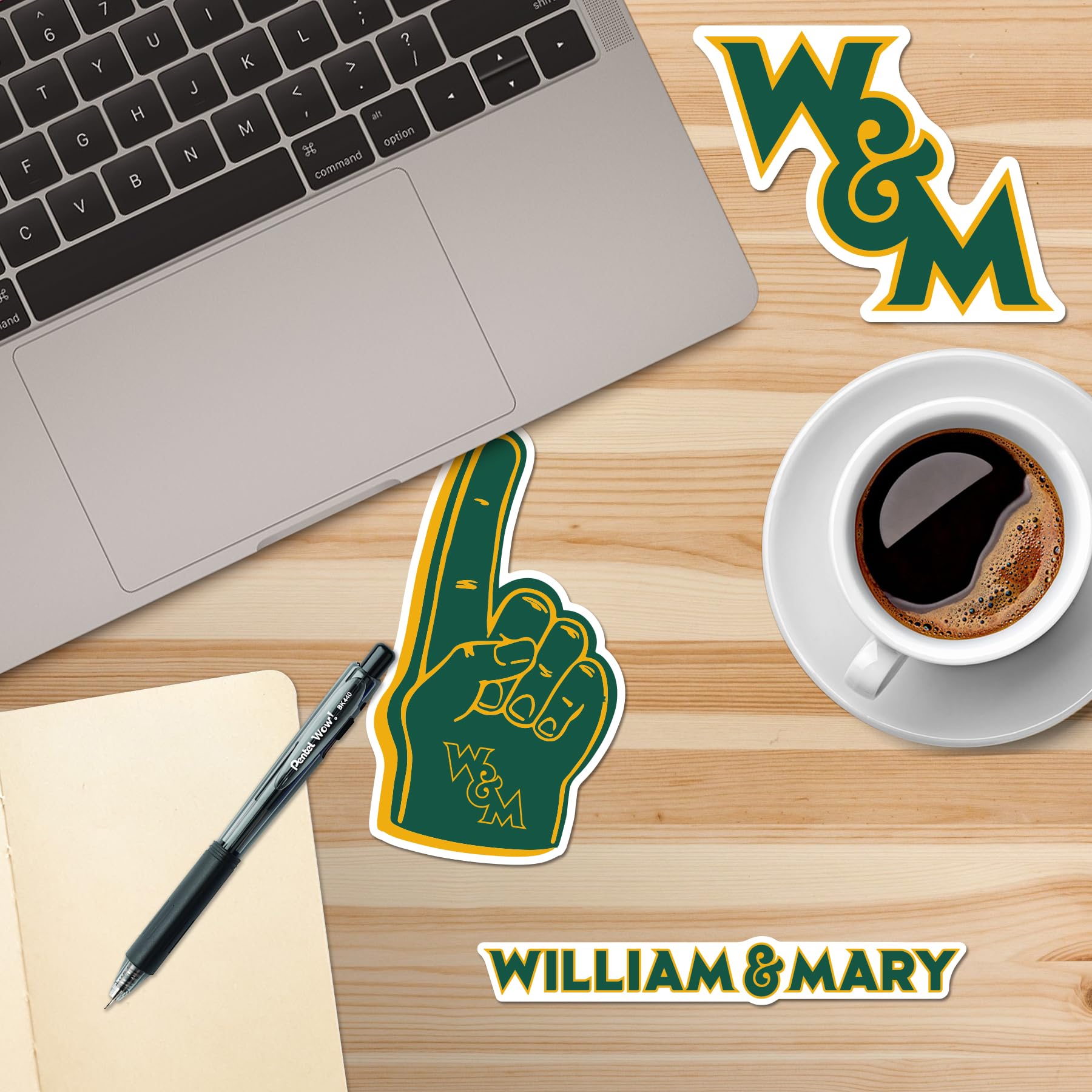 College Of William And Mary 9Ct Vinyl Large Deluxe Stickers Variety Pack   Laptop, Water Bottle, Scrapbooking, Tablet, Skateboar
