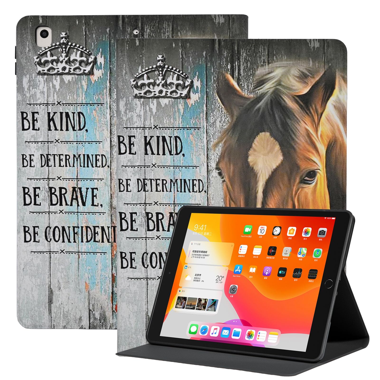 Tpacc Case For Ipad 10.2 Inch 2021/2020 Ipad 9Th/8Th Generation & 2019 Ipad 7Th Generation, Slim Pu Leather Folding Case Stand S