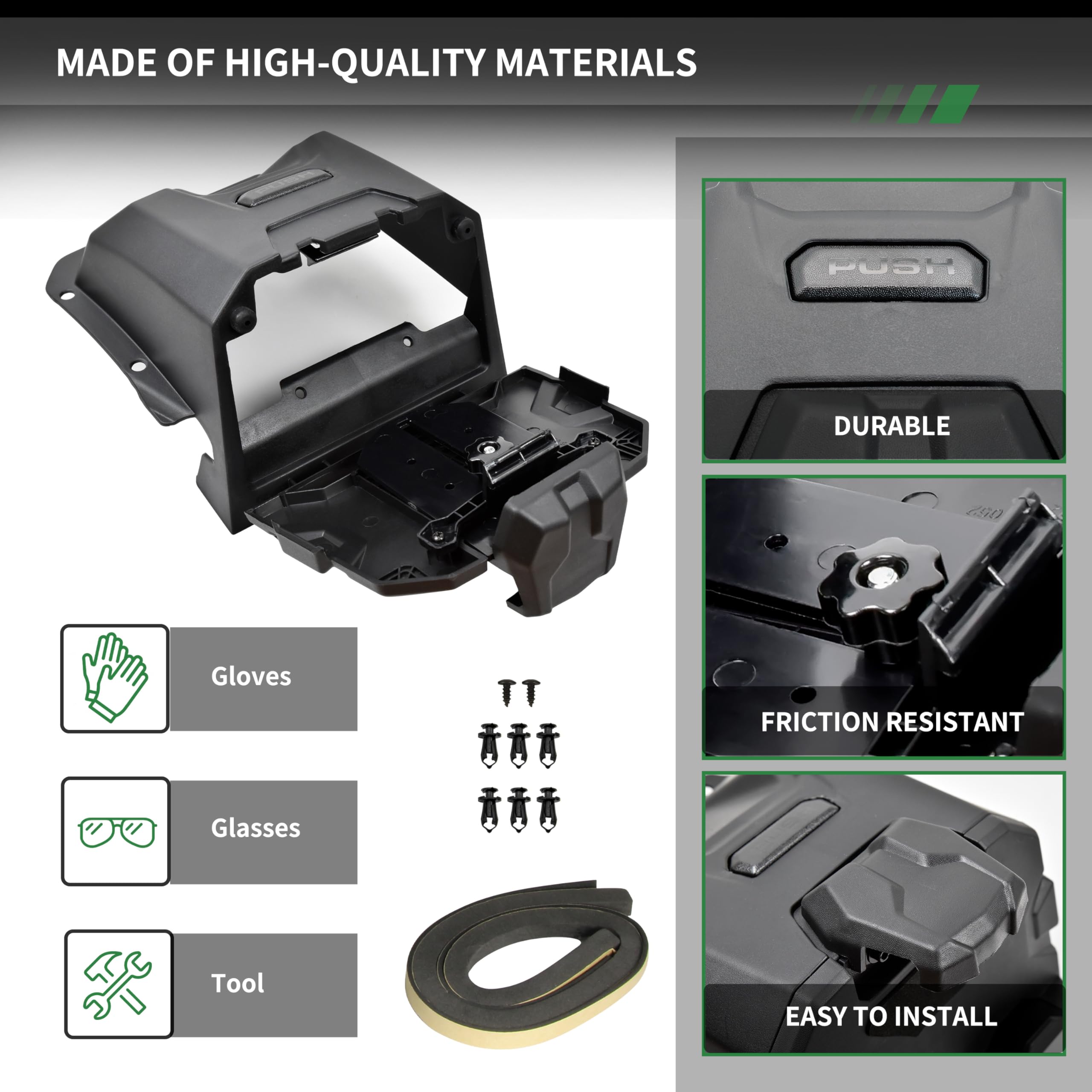 Utvsxpert Electric Device Tablet Holder For Polaris General 1000 16-23, Gps Phone Mount Storage Box Tablet Organizer Tray For Po