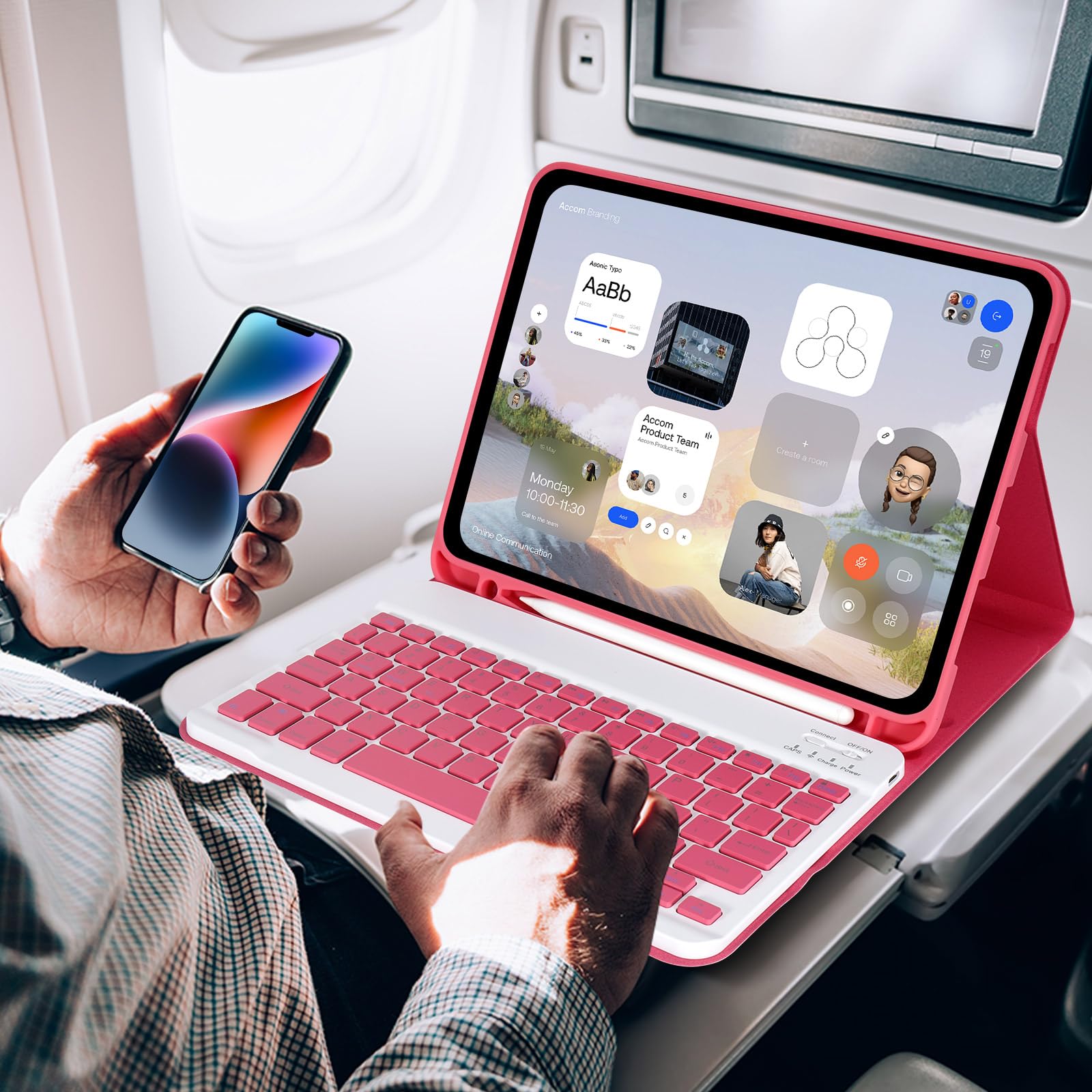 Lama For Ipad (A16) 11Th Gen 2025 /10Th Gen 2022 Keyboard Case, Thin & Light Cover With Pencil Holder, Magnetic Case With Keyboa