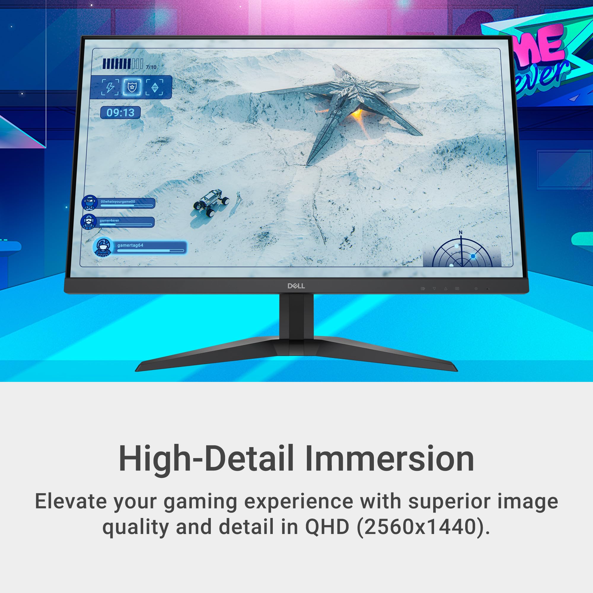 Dell G2725D Gaming Monitor   27 Inch Qhd (2560X1440) Up To 180 Hz, 2Ms Response Time, 99% Rgb Display, Displayport/Hdmi Connecti