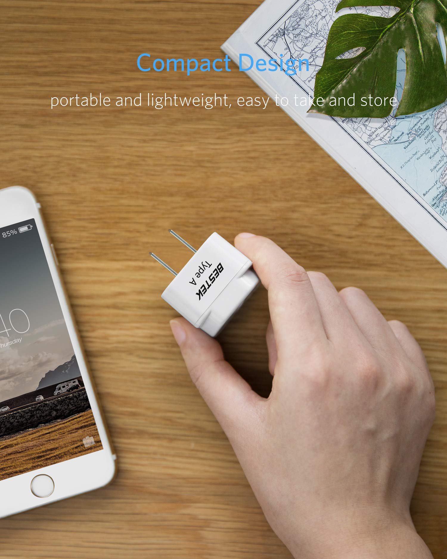 Bestek Japan Travel Plug Adapter, Grounded Universal Type A Plug Adapter Jp To Us Adapter   Ultra Compact For Us, Japan, China P