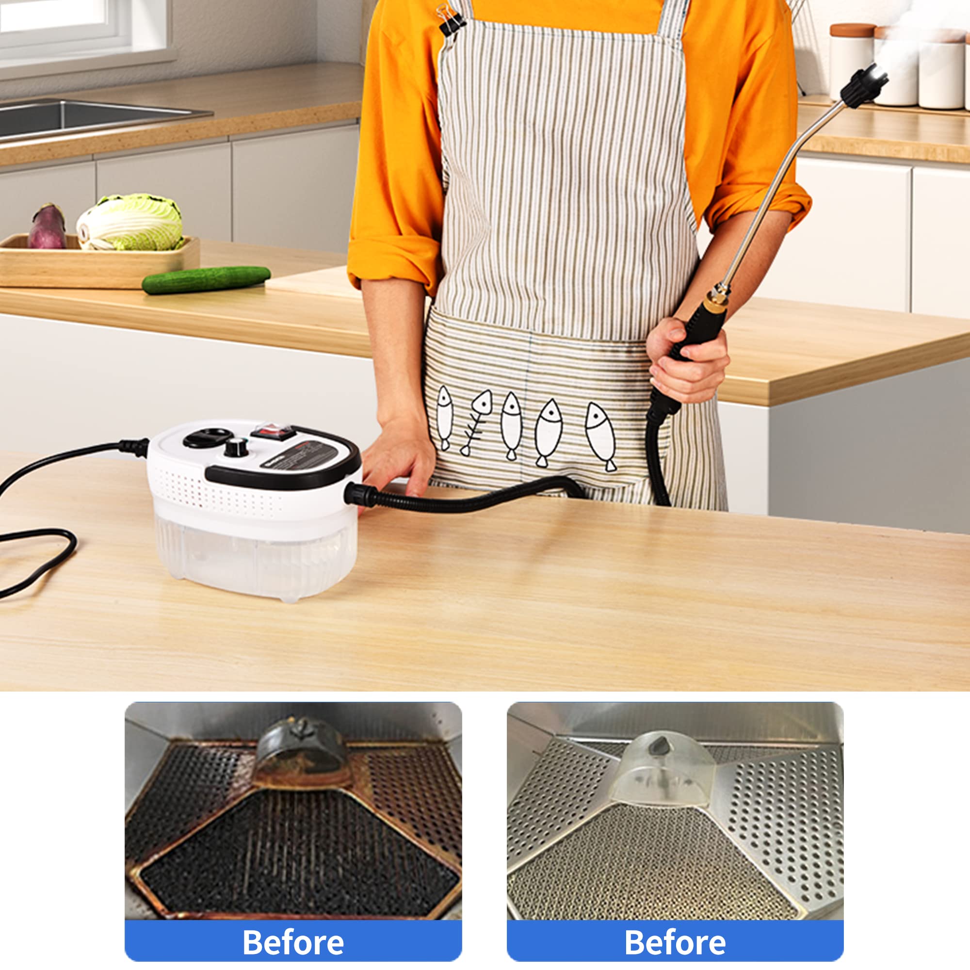 Yikeda Handheld Steam Cleaner,Portable High Pressure Steam Cleaner,Quickly Generate High Temperature Pressurized Steam For Deep