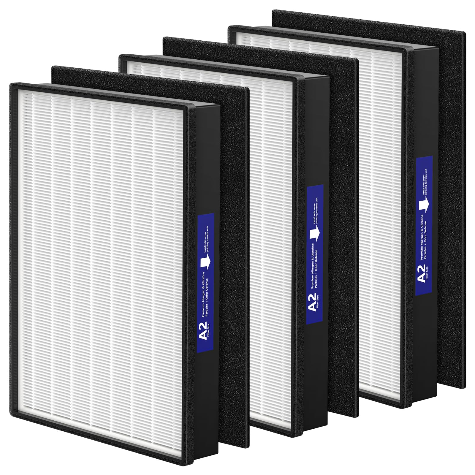 3 Pack A2 H13 Hepa Replacement Filter Compatible With 3M Filtrete Room Air Purifier Models Fap C02 A2, Fap C03 A2, Fap T03 A2, P