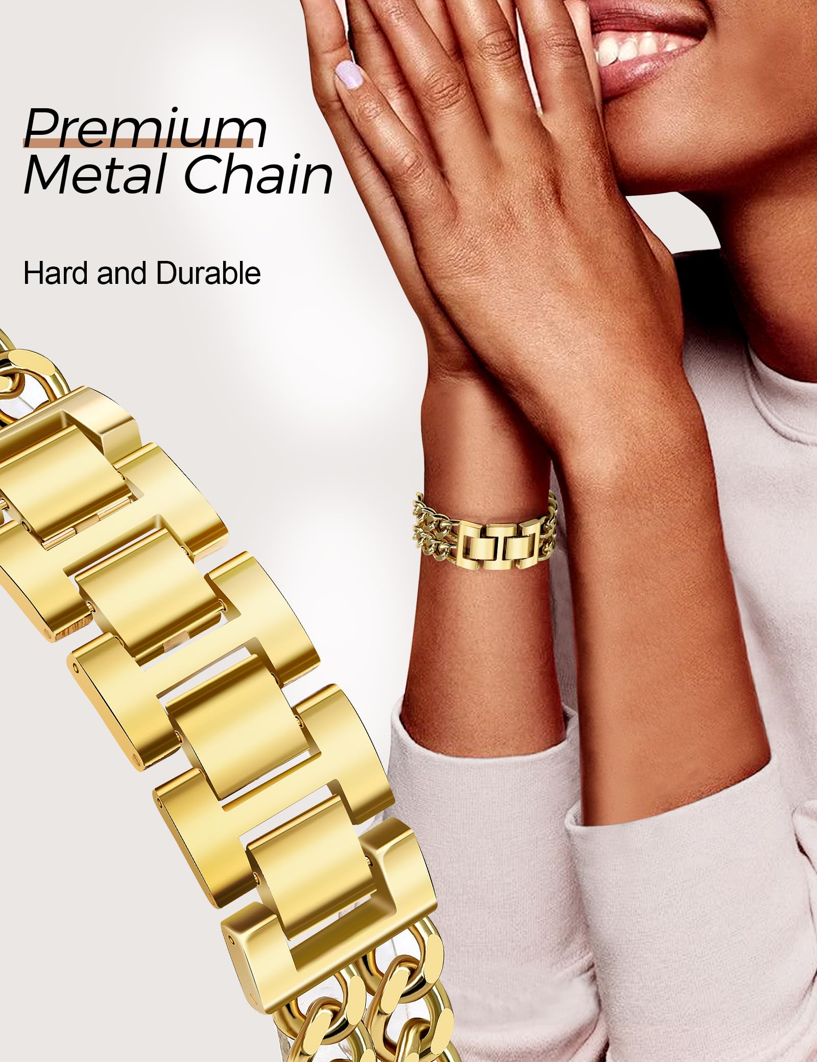 Jr.Dm Gold Watch Bands For Women Compatible With Apple Watch Band 42Mm(S3/2/1) 44Mm 45Mm 46Mm 49Mm Adjustable Metal Band Cowboy