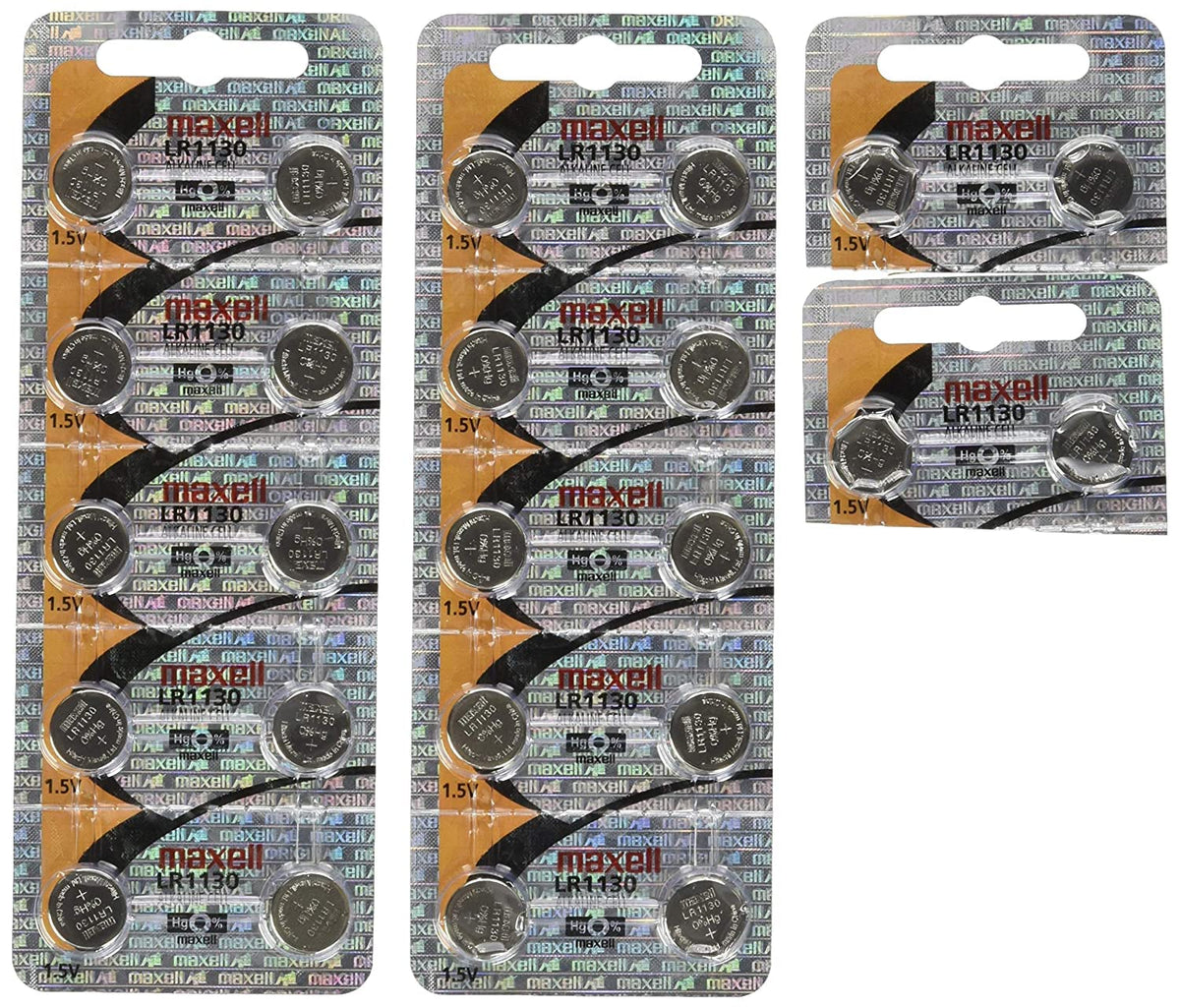 24 Fresh Maxell Lr1130 (189) 1.5V Alkaline Batteries, New Hologram Packaging That Guarantees Authenticity
