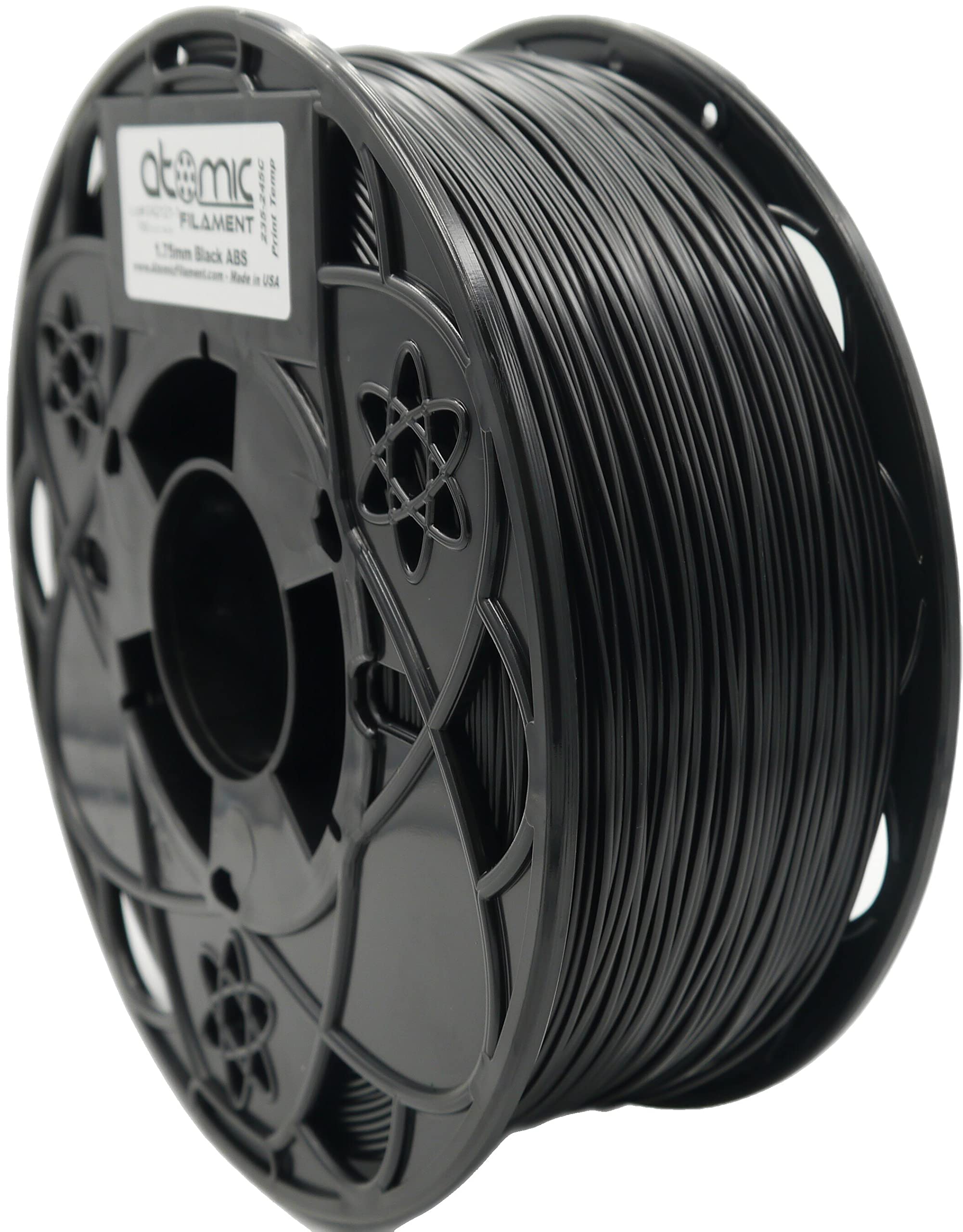 Atomic Filament Black 3D Printer Abs Filament 1.75 Mm | Dimensional Accuracy 99% Probability +/  0.02Mm | 3D Printer Accessories