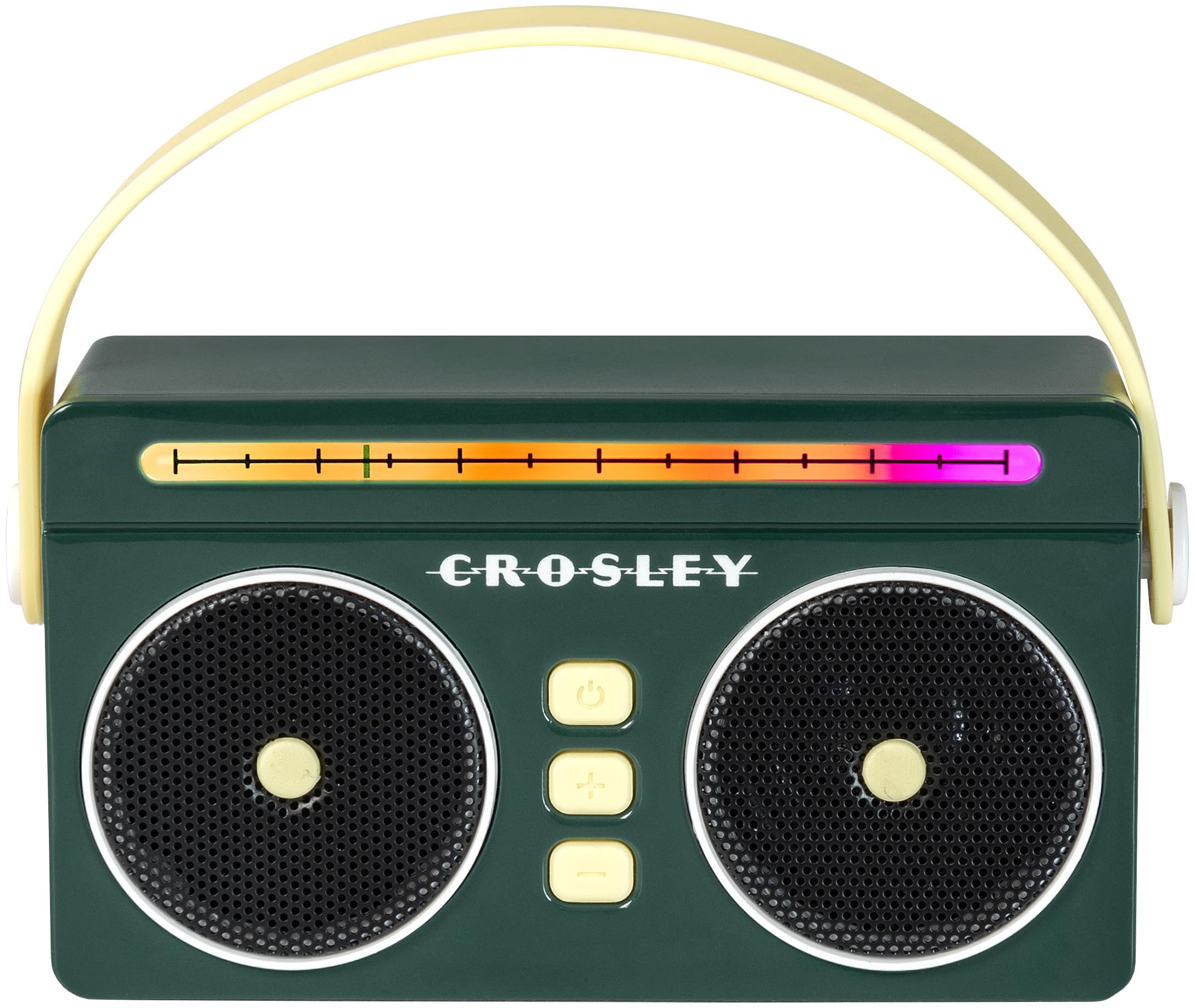 Crosley CR3050A-JU Mini Boombox Retro Portable Bluetooth Speaker with LED Lights, Juniper