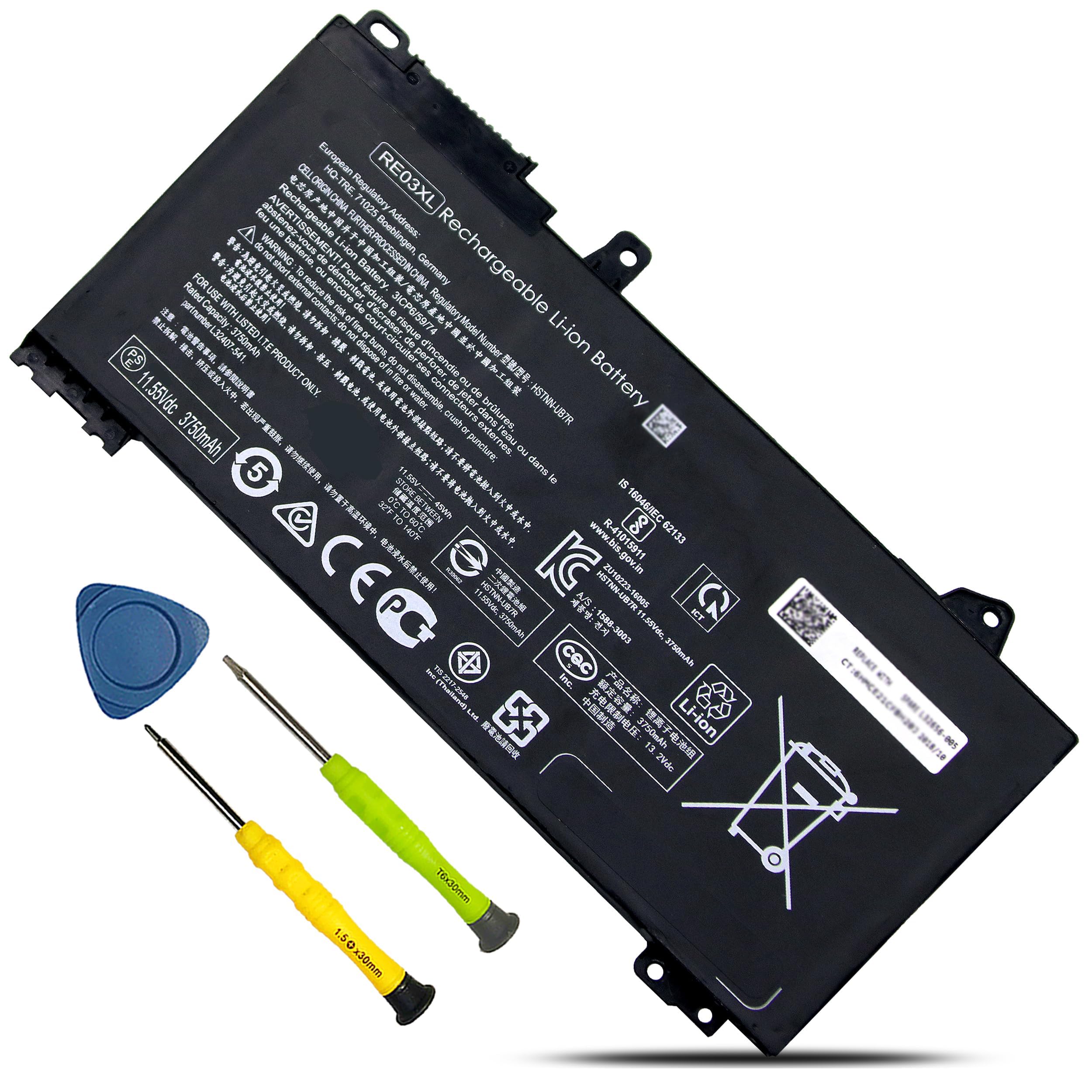 Boweirui Re03Xl L32407 541 L32407 Ac1 Laptop Battery Replacement For Hp Probook 450 G6 450 G7 440 G6 430 445 455R G6 430 440 445