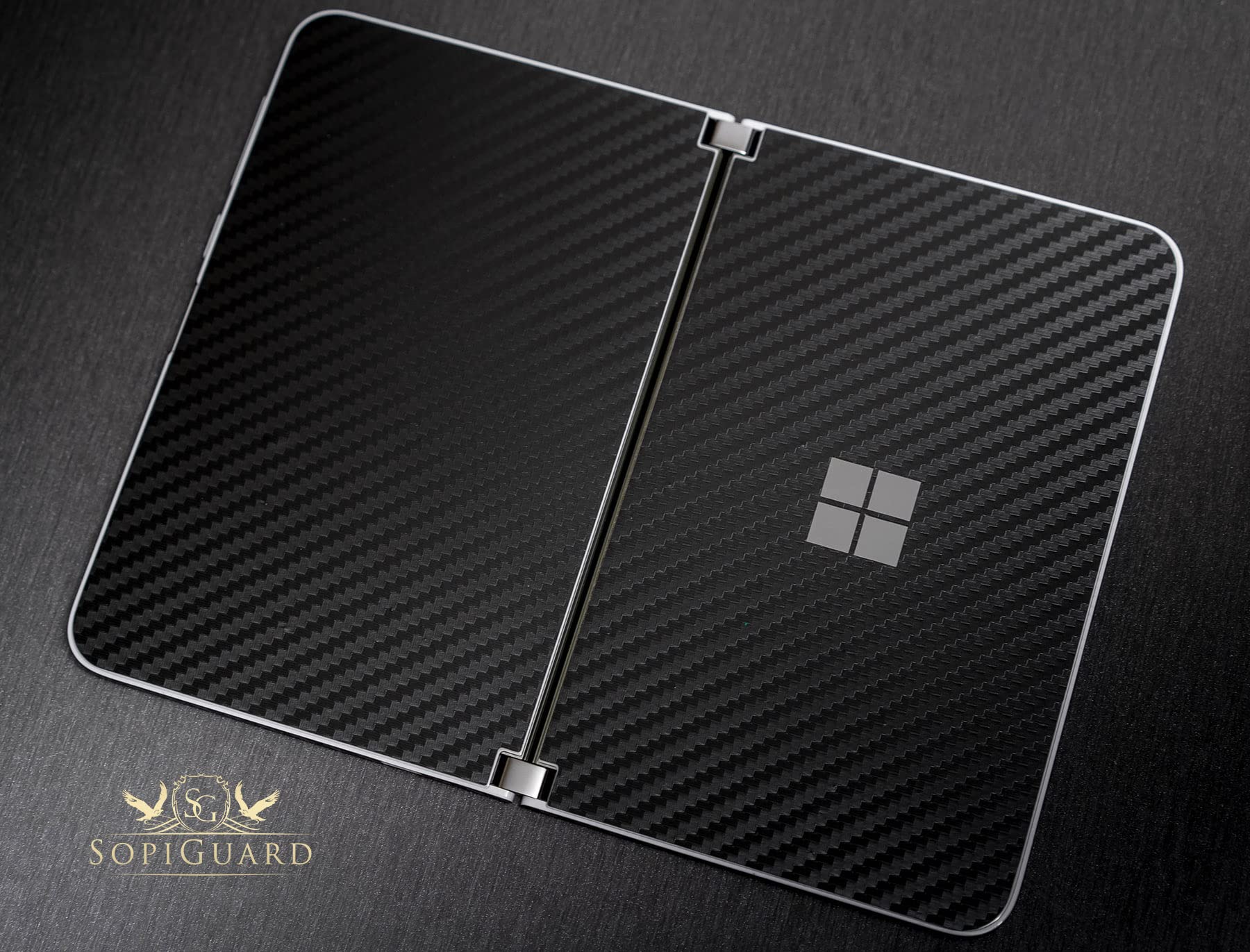 Sopiguard Sticker For Surface Duo Phone Edge To Edge Precision Vinyl Skin Wrap (Brushed Blue)