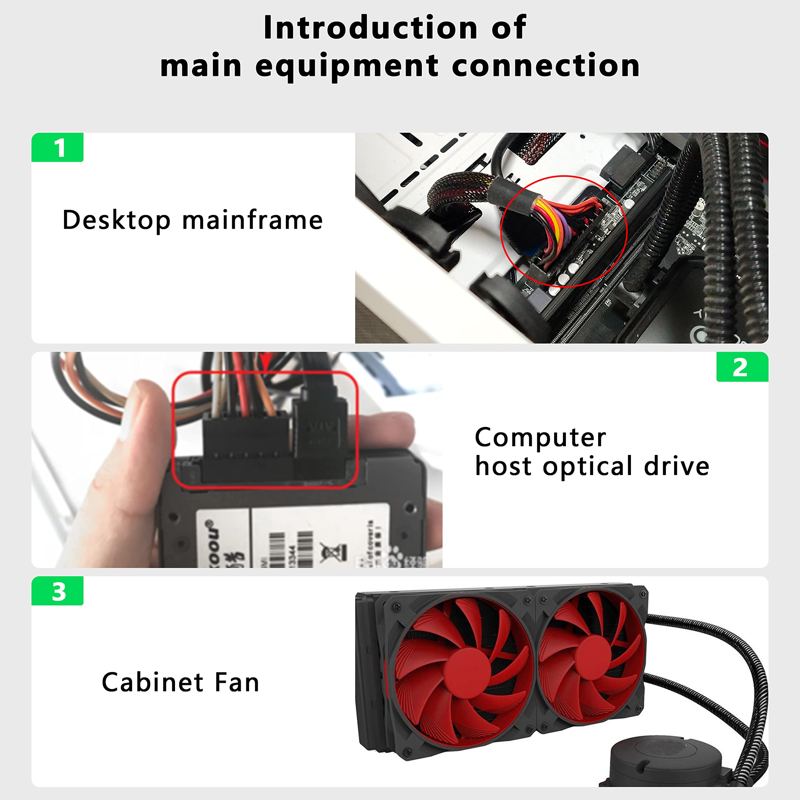 Xmsjsiy 4 Pin Ide Y Splitter Adapter Connecter Cable 4 Pin Ide Male To Dual Female Power Supply Extension Cable 23Cm/9Inch 2 Pcs