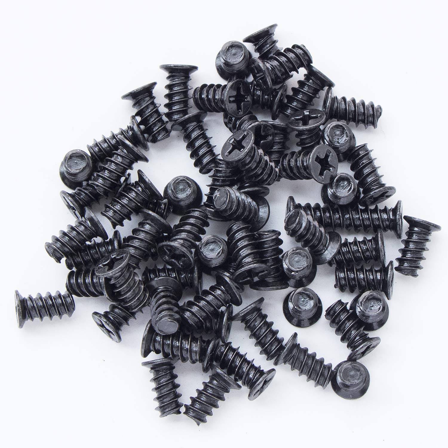 Vapker 200Pcs M5X10 Black Zinc Phillips Flat Head Computer Replacement Screws Case Fan Screws Computer Cooling Fan Mount Screws