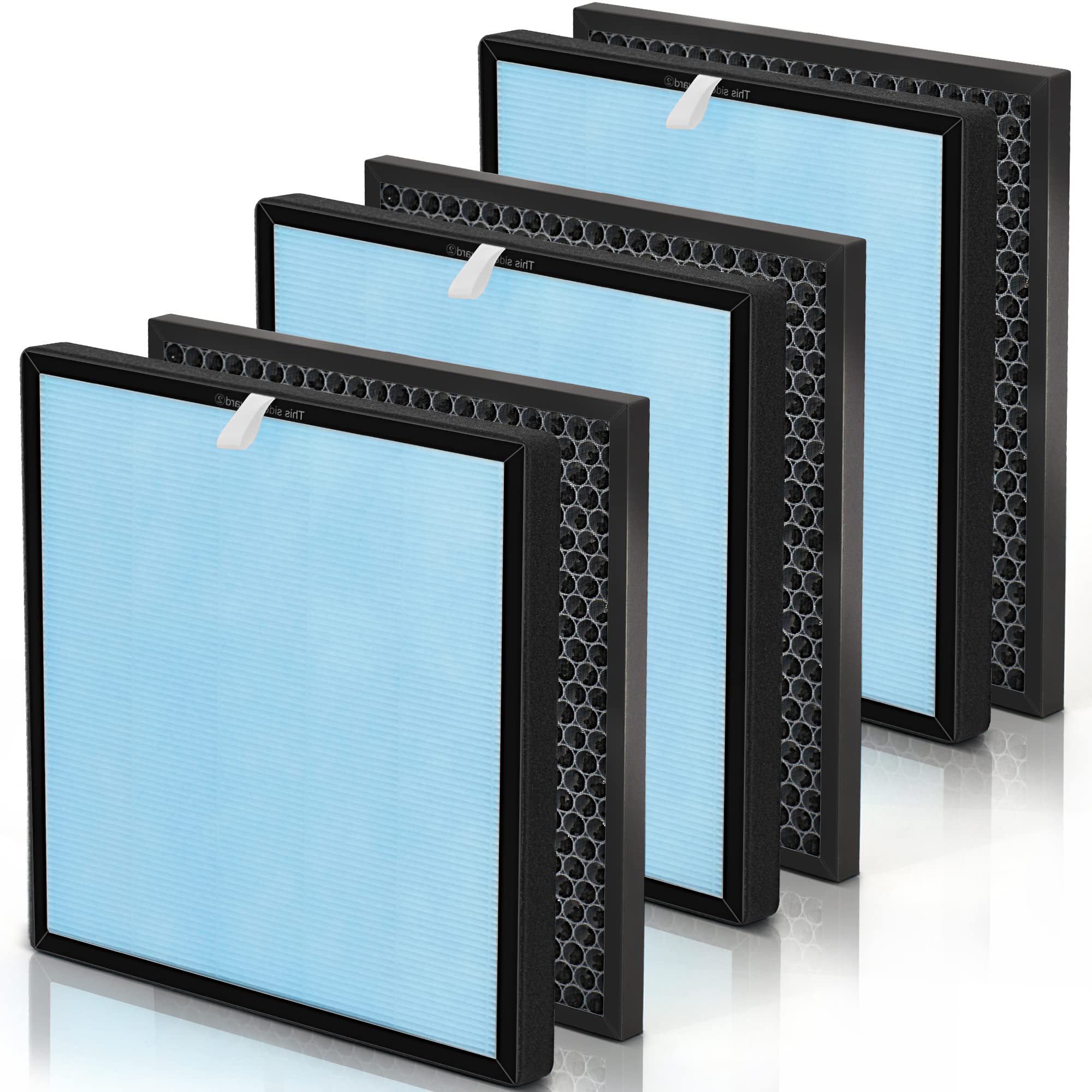 Somewaytop [3 Sets] Air Replacement Filter Set Compatible With Hsp001 Air Urifier Filters Smart True Air Clenaer For Home, H13 H