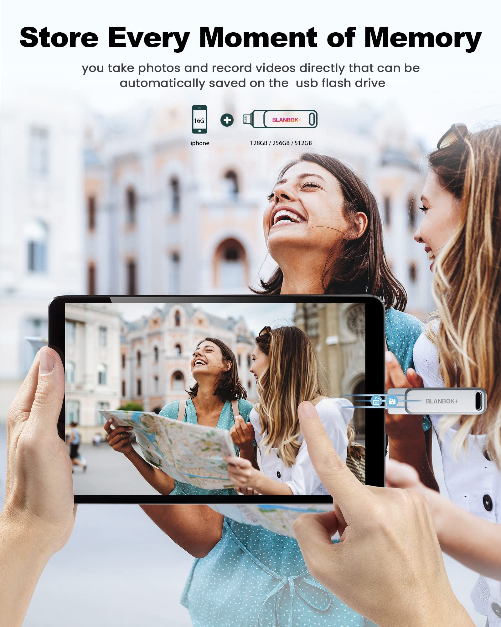 Mfi Certified 128Gb Photo Stick For Iphone Flash Drive,Usb Memory Stick Thumb Drives High Speed Usb Stick External Storage Compa