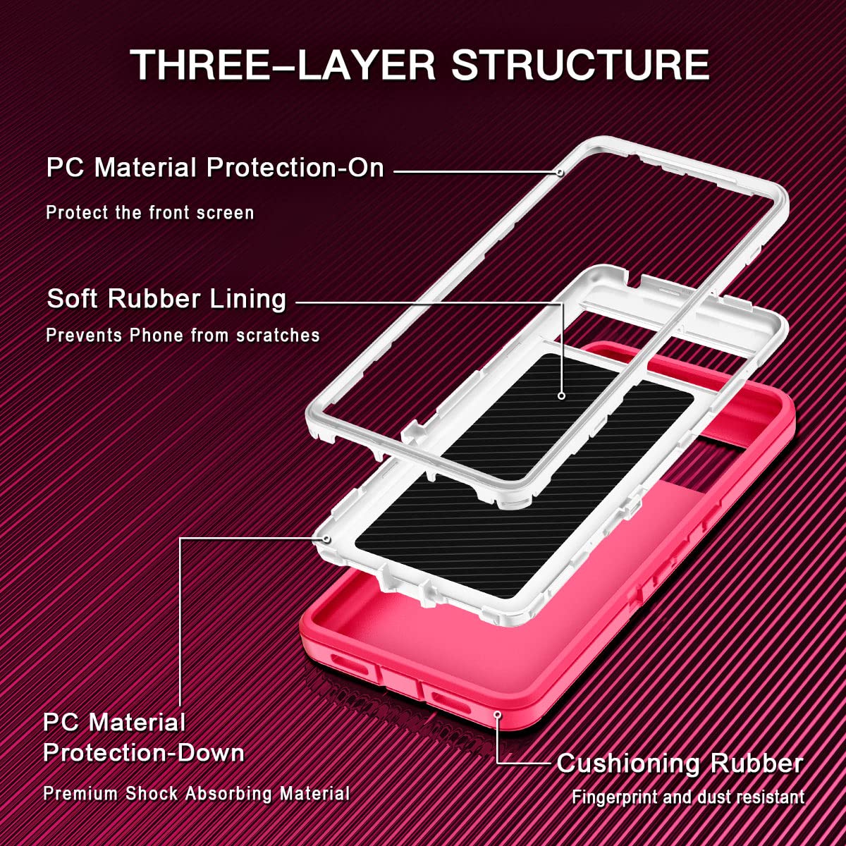 I Honva For Google Pixel 7 Pro Case Shockproof Dust/Drop Proof 3 Layer Full Body Protection [Without Screen Protector] Rugged He