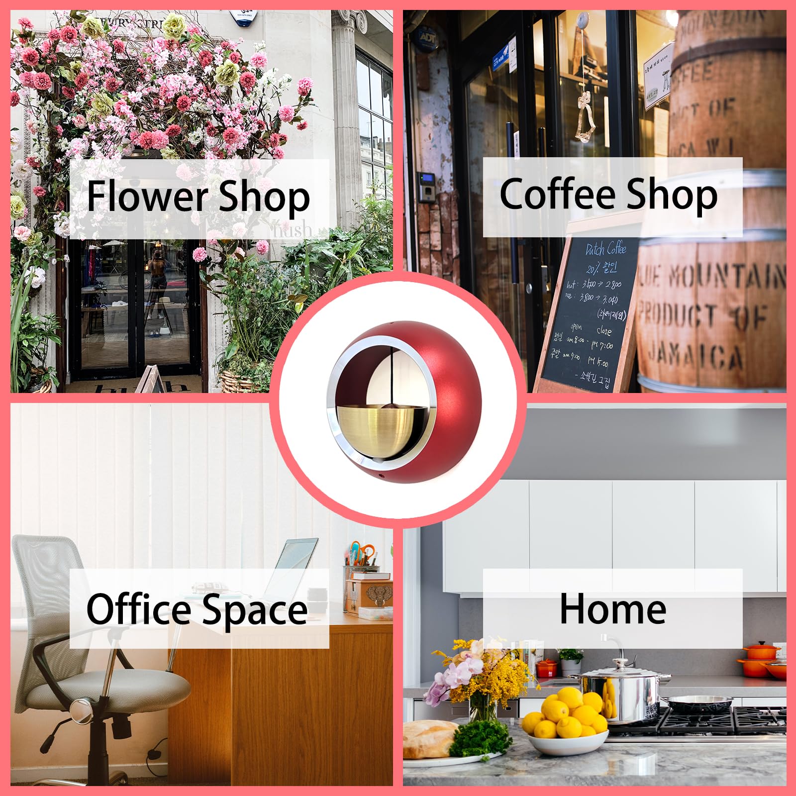 Shopkeepers Bell For Door Opening,Door Chime For Business When Entering Magnetically Attached Bells For Door,Unique Business Dec