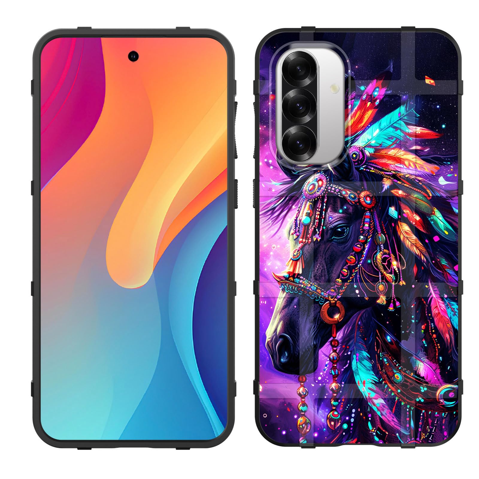 Gfewytjyj For Galaxy A36 5G / A56 5G Case,Fashion Shock-Absorption Flexible Tpu Bumper Soft Rubber Protective Phone Case Cover F