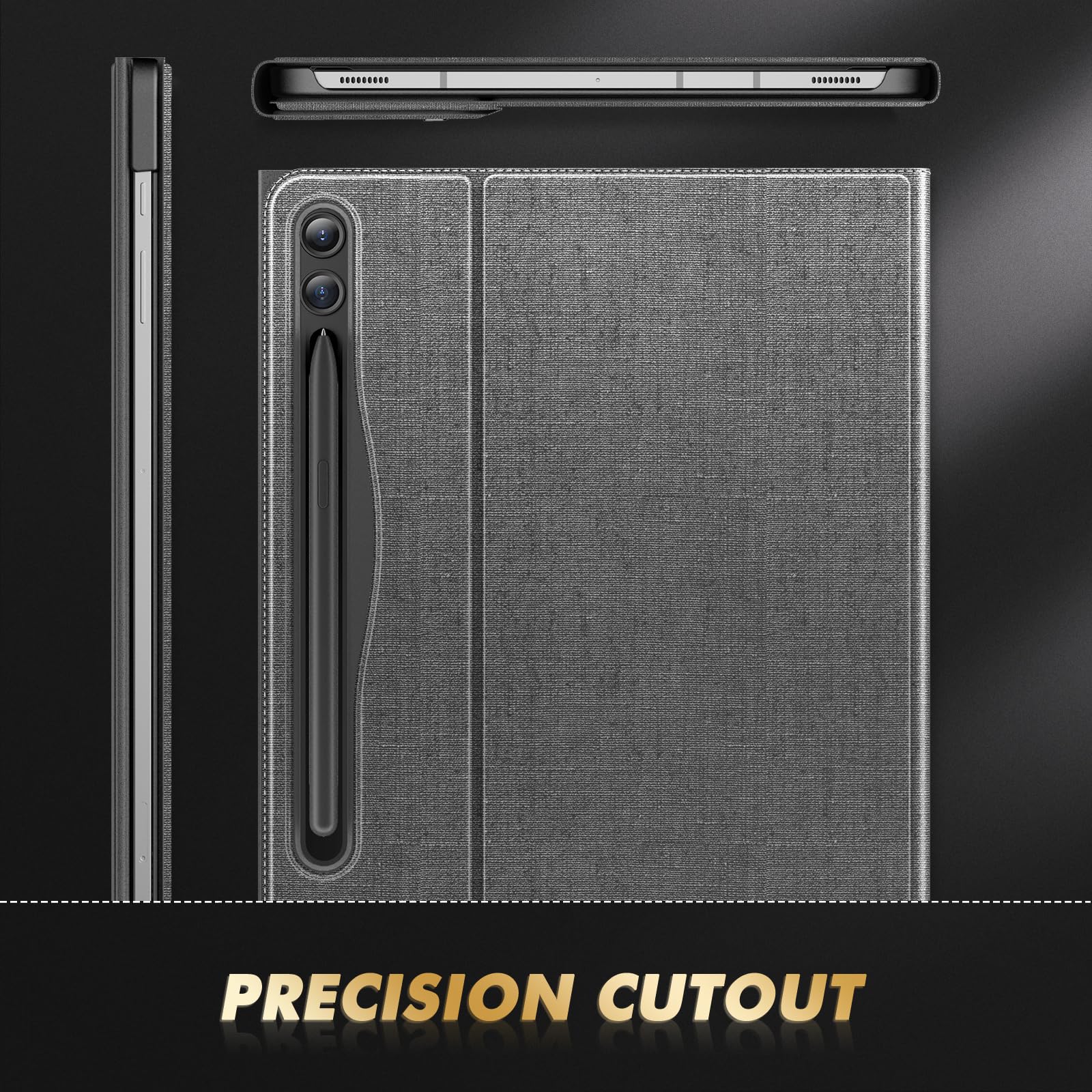 Infiland Galaxy Tab S9+ Plus/Tab S9 Fe+ Case, Multi Angle Stand Cover Compatible With Samsung Tab S9 Plus/S9 Fe Plus 12.4'' Sm X