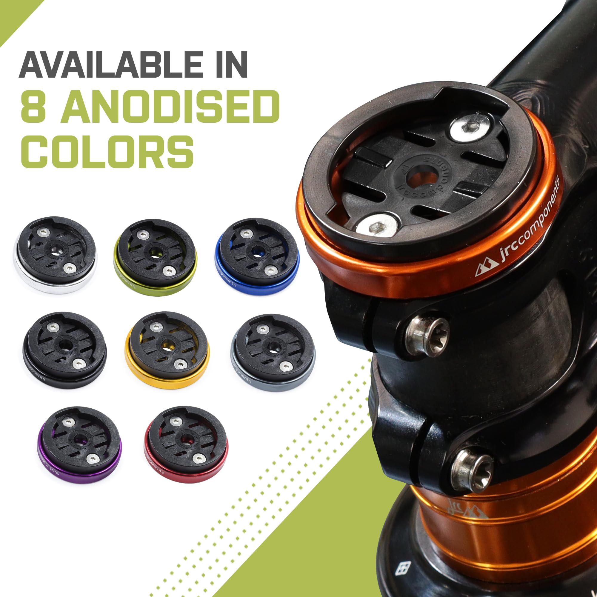 Jrc Components Enkei Top Cap Bike Stem Mount | Compatible With Garmin Edge Series Devices | Lightweight Cnc 6061 T6 Aluminium Bo