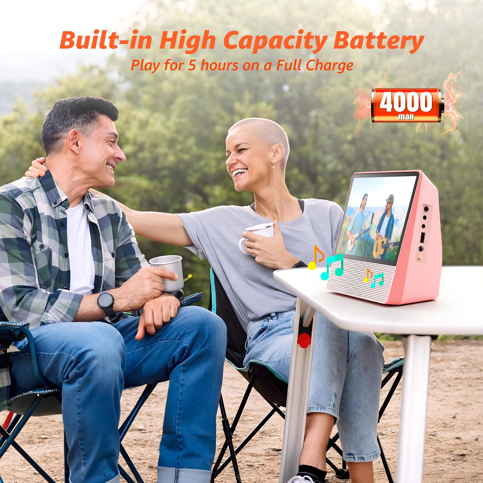 Roadom 9.8 Portable Dvd Player With Screen, 7 Hd 1024*600 Digital Screen, 4000 Mah Rechargeable, Hi-Fi Stereo Sound, Remote Co