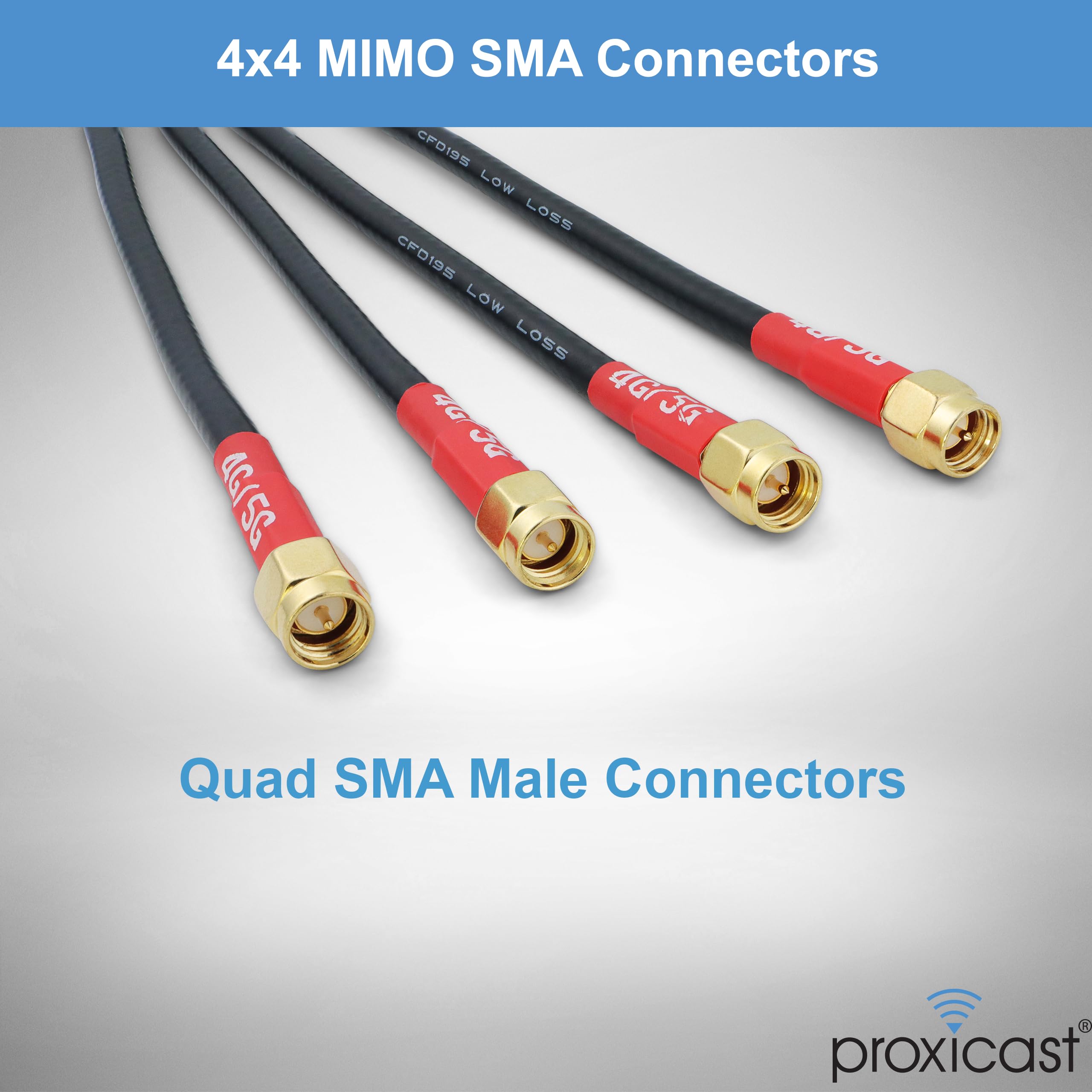 Proxicast 4X4 Mimo 5G Antenna - Vandal Resistant Low Profile Omnidirectional Through-Hole Mount - 6 Ft Coax - Black - Compatible
