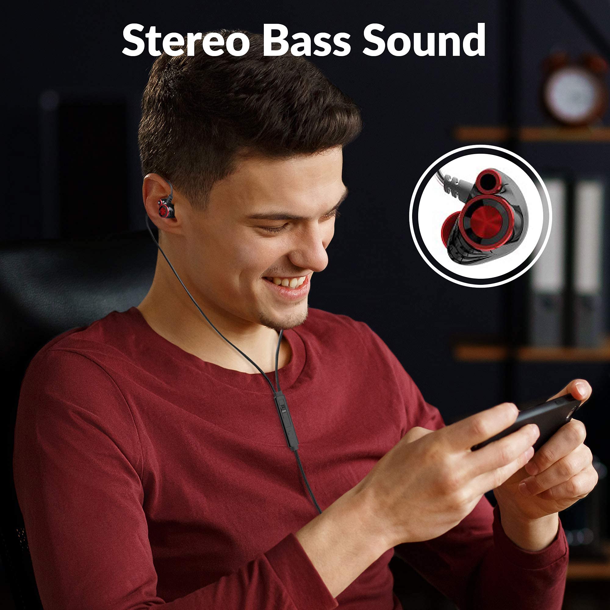 Hp Ps4 Gaming Earbuds In Ear Headphones With Mic, Stereo Bass Earphones With Detachable Dual Microphone And Volume Control For M