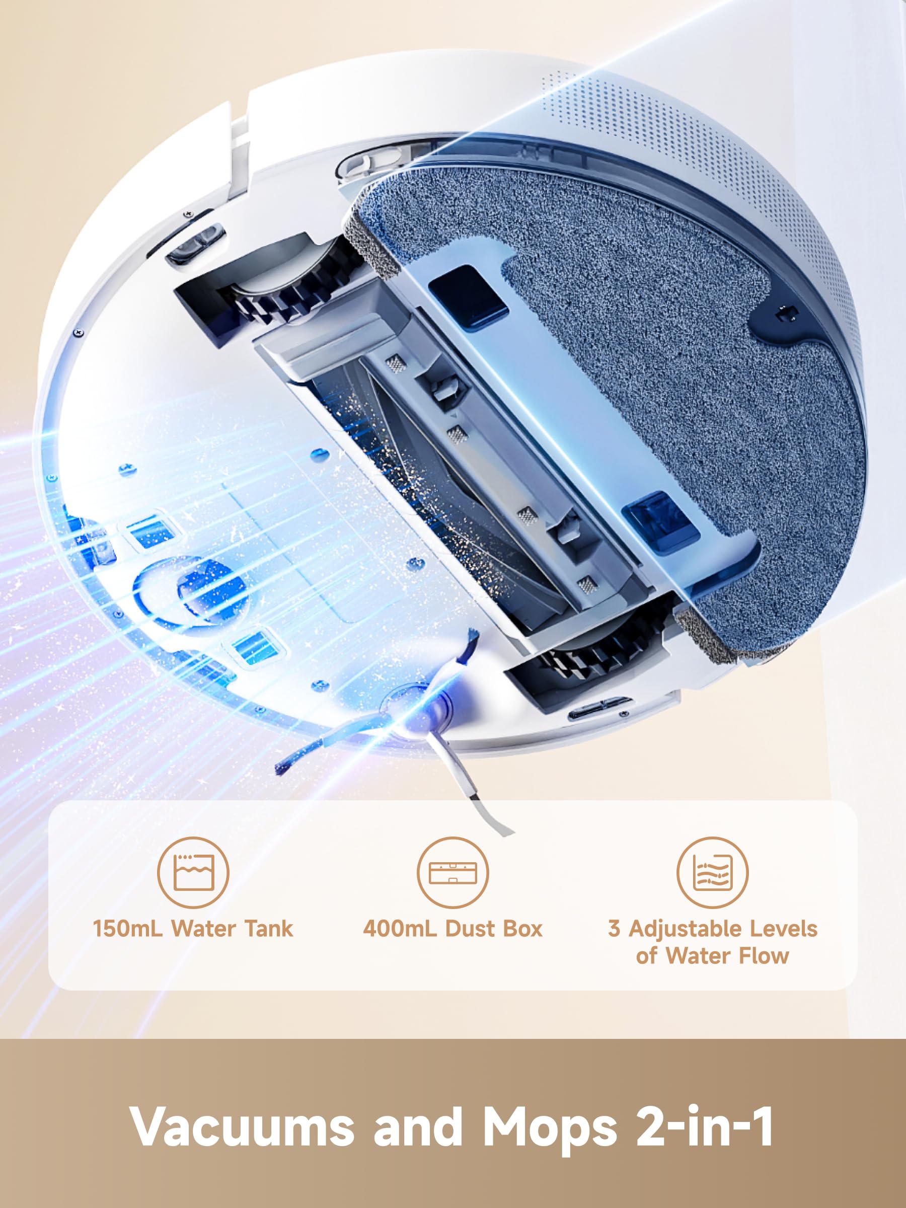 Dreame D10 Plus Gen 2 Robot Vacuum And Mop With Self Emptying Base For 90 Days Of Cleaning, 6000 Pa Suction And Lidar Navigation