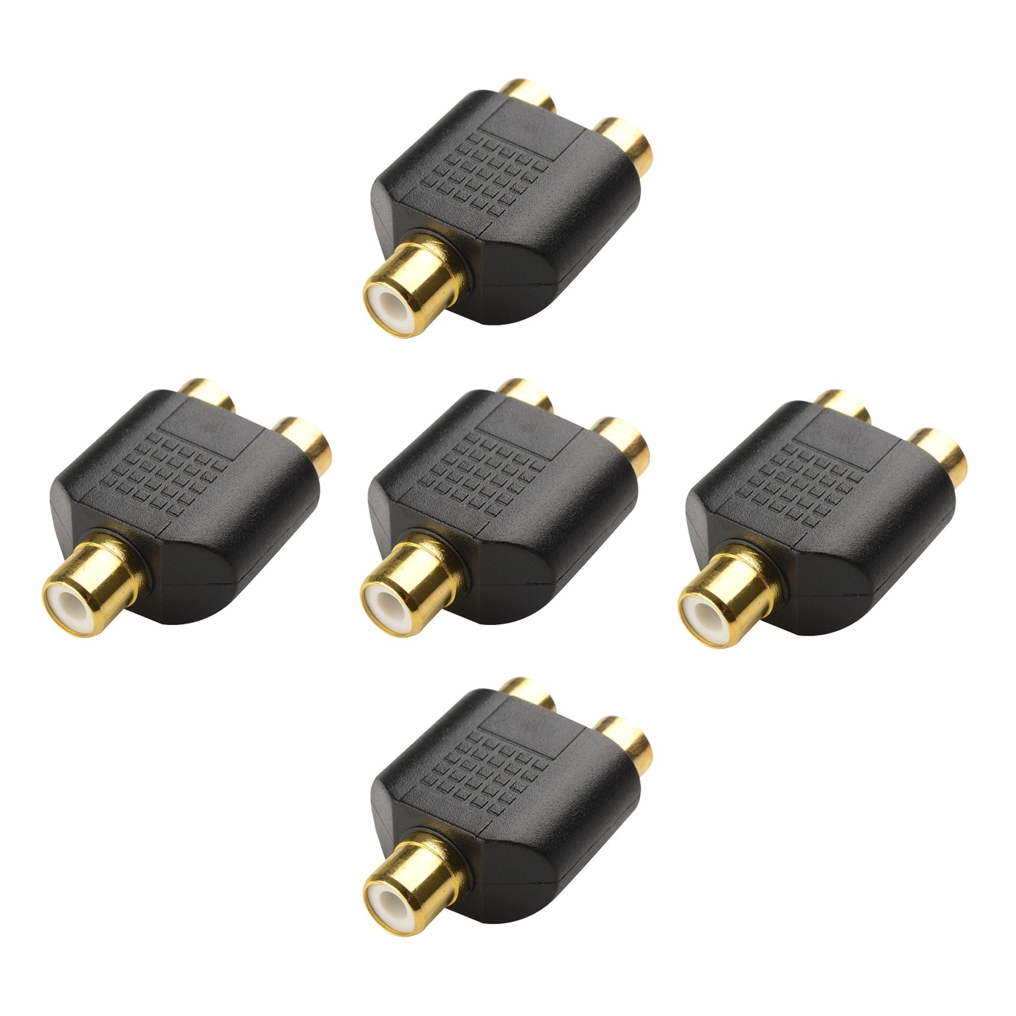 Cable Matters 5 Pack Gold Plated RCA Split Adapter